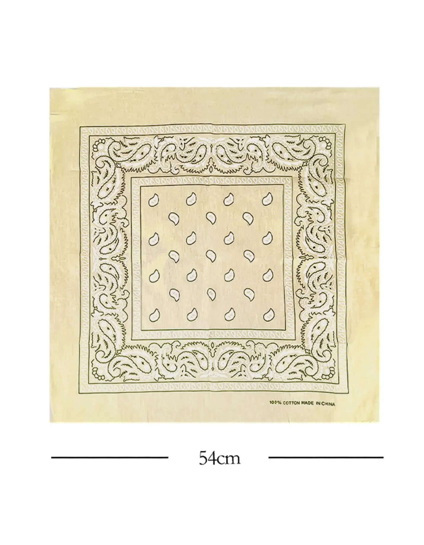 JOPHY & CO. Bandana 100% Cotone, Set da 3 pezzi, Paisley, Beige, COD. A644 - immagine 4