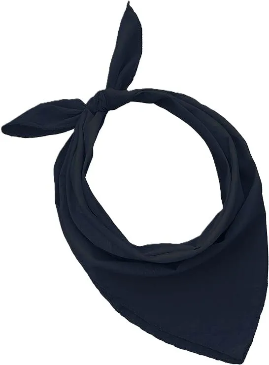 JOPHY & CO. Bandana 100% Cotone Set 10 pz, Tinta Unita, BluScuro, COD. A644 - immagine 1