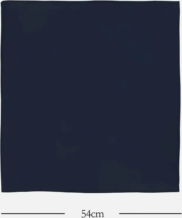 JOPHY & CO. Bandana 100% Cotone Set 10 pz, Tinta Unita, BluScuro, COD. A644 - immagine 3