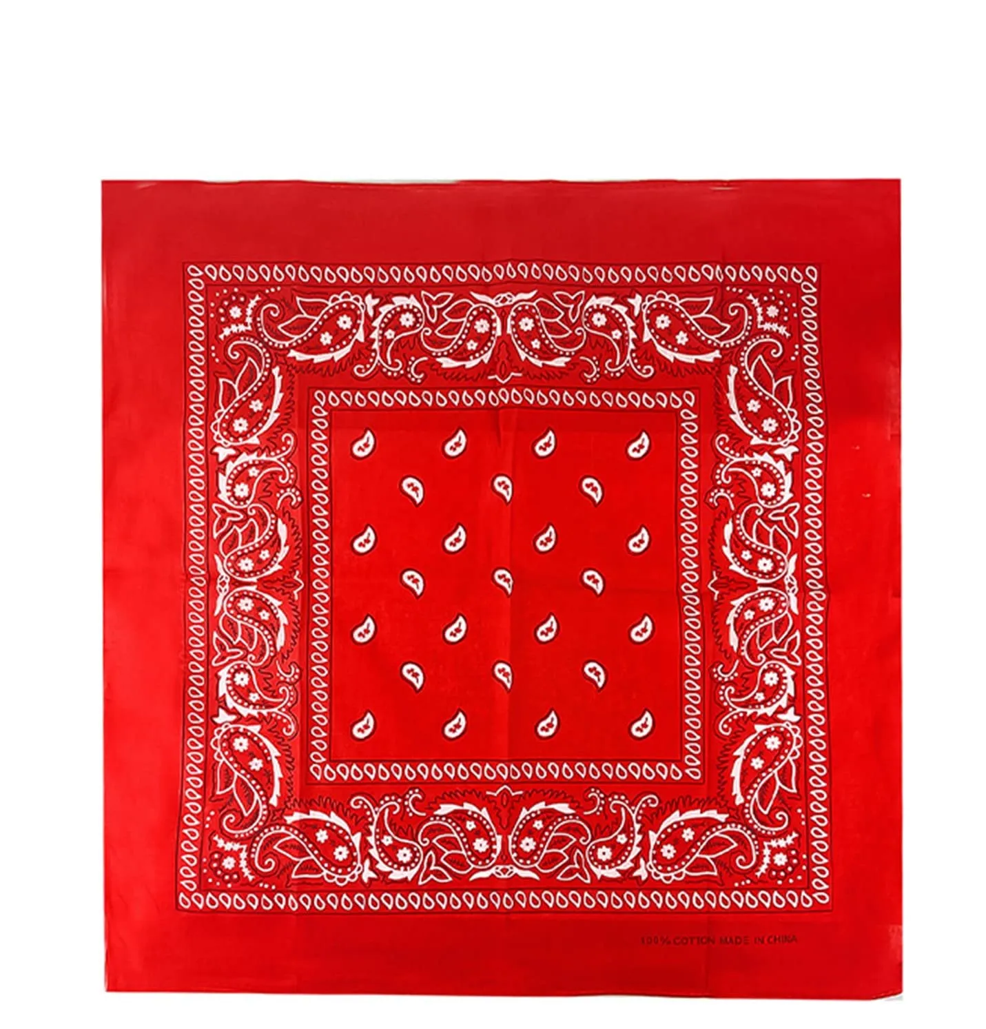 JOPHY & CO. Bandana 100% Cotone Paisley Rosso COD. A644 Set 1 pz - immagine 3