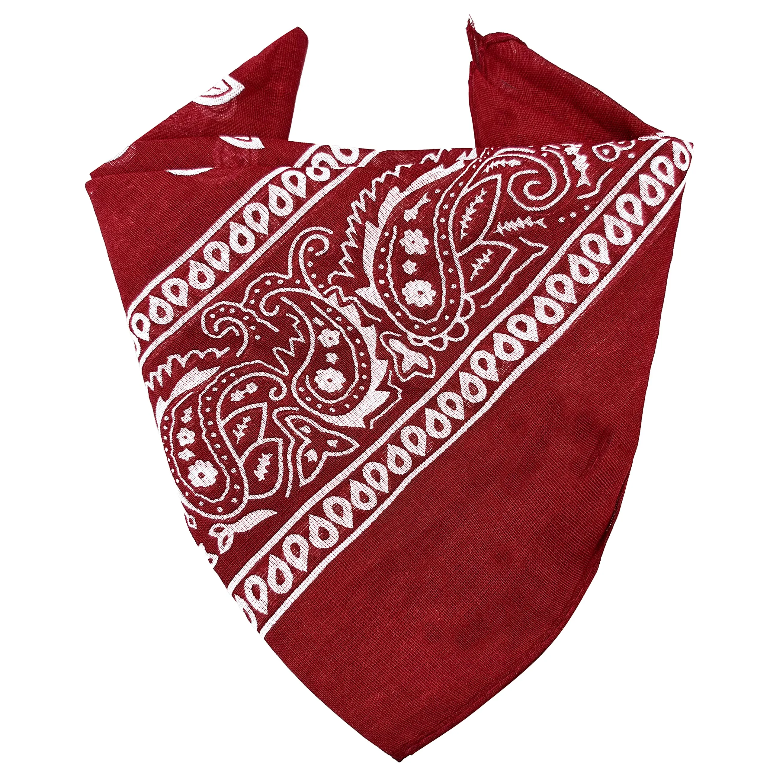 JOPHY & CO. Bandana 100% Cotone Paisley Bordeaux COD. A644 - immagine 2