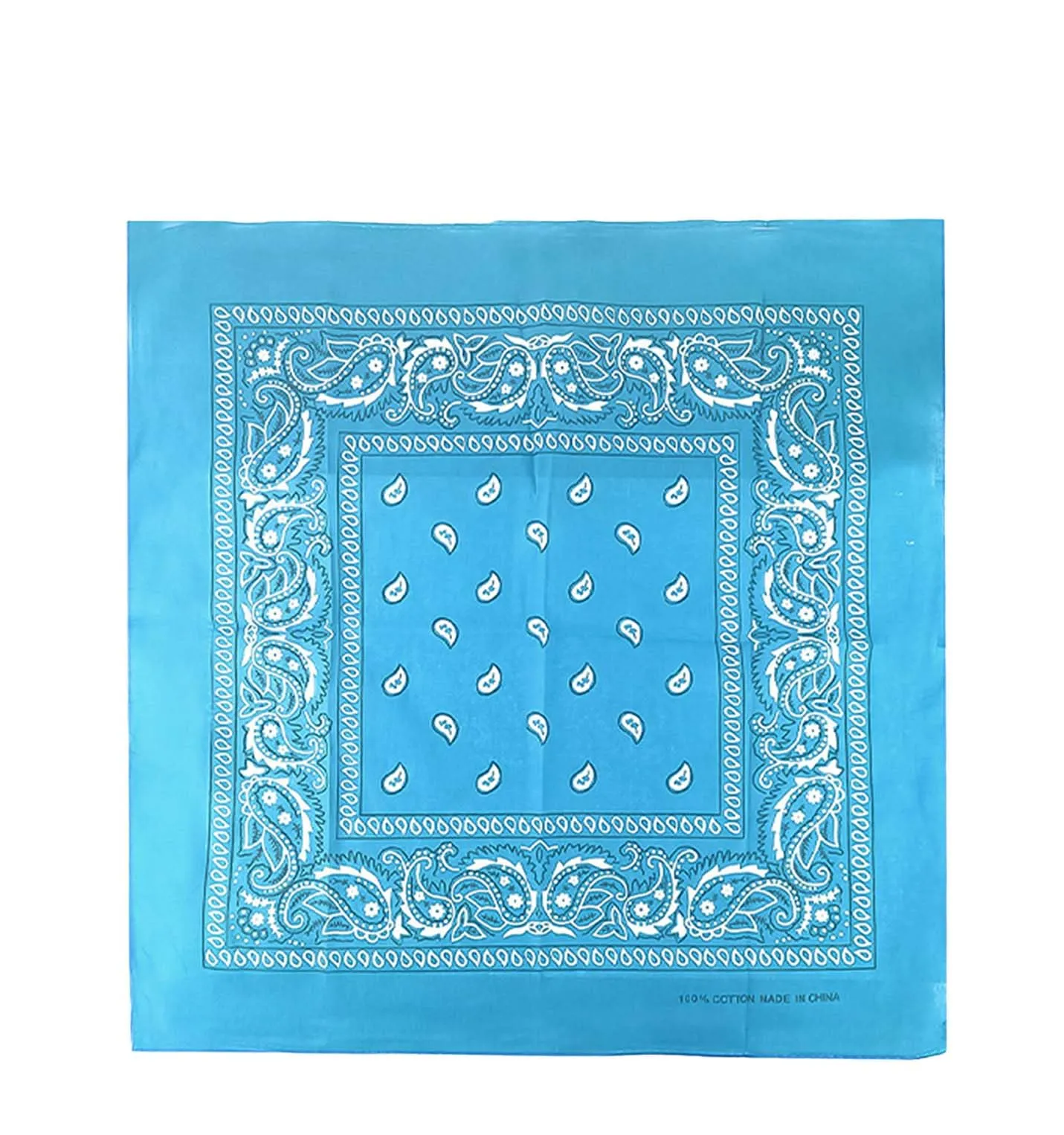 JOPHY & CO. Bandana 100% Cotone Paisley Turchese COD. A644 Set 1 pz - immagine 3