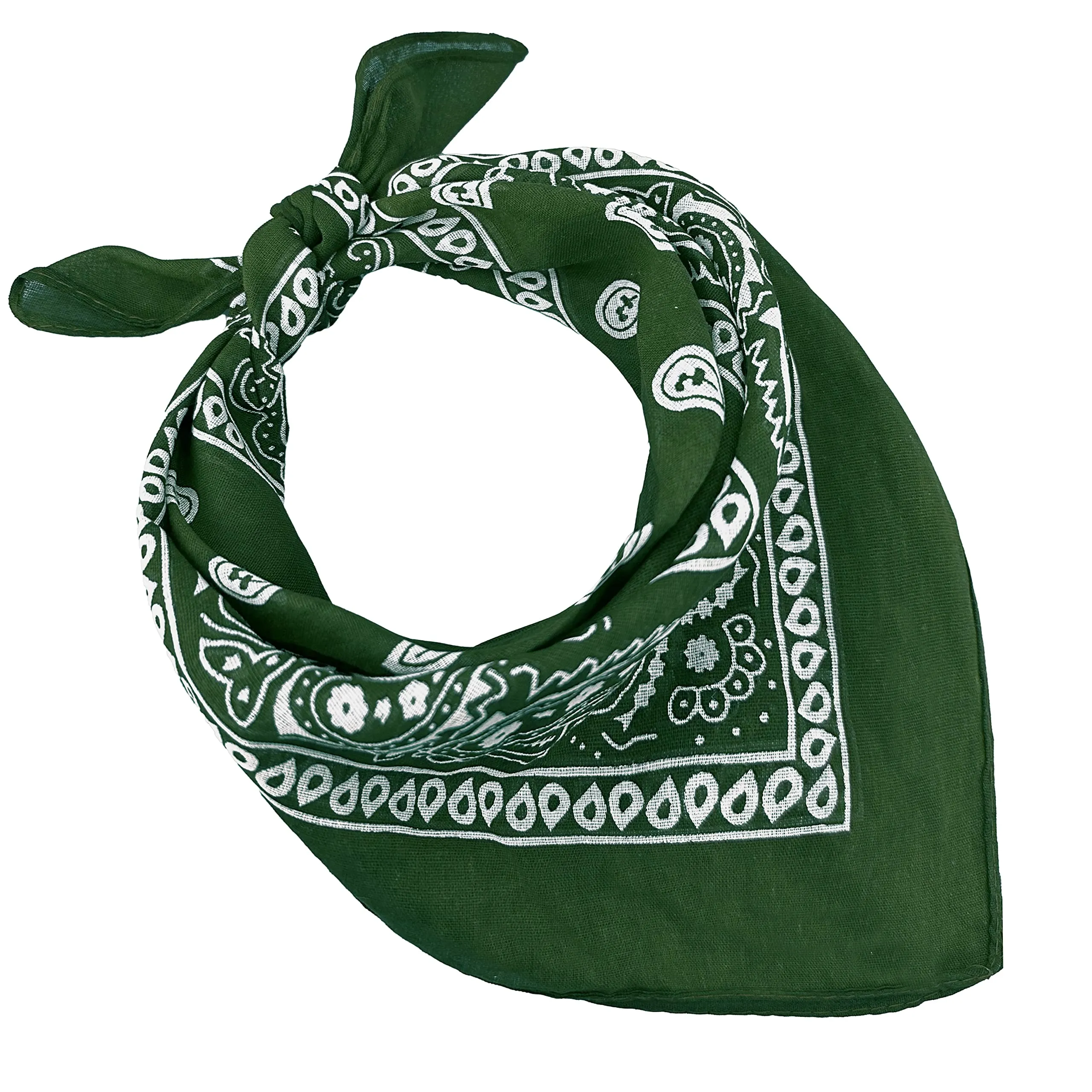 JOPHY & CO. Bandana 100% Cotone Paisley Militare A644 Set 1 pz - immagine 1