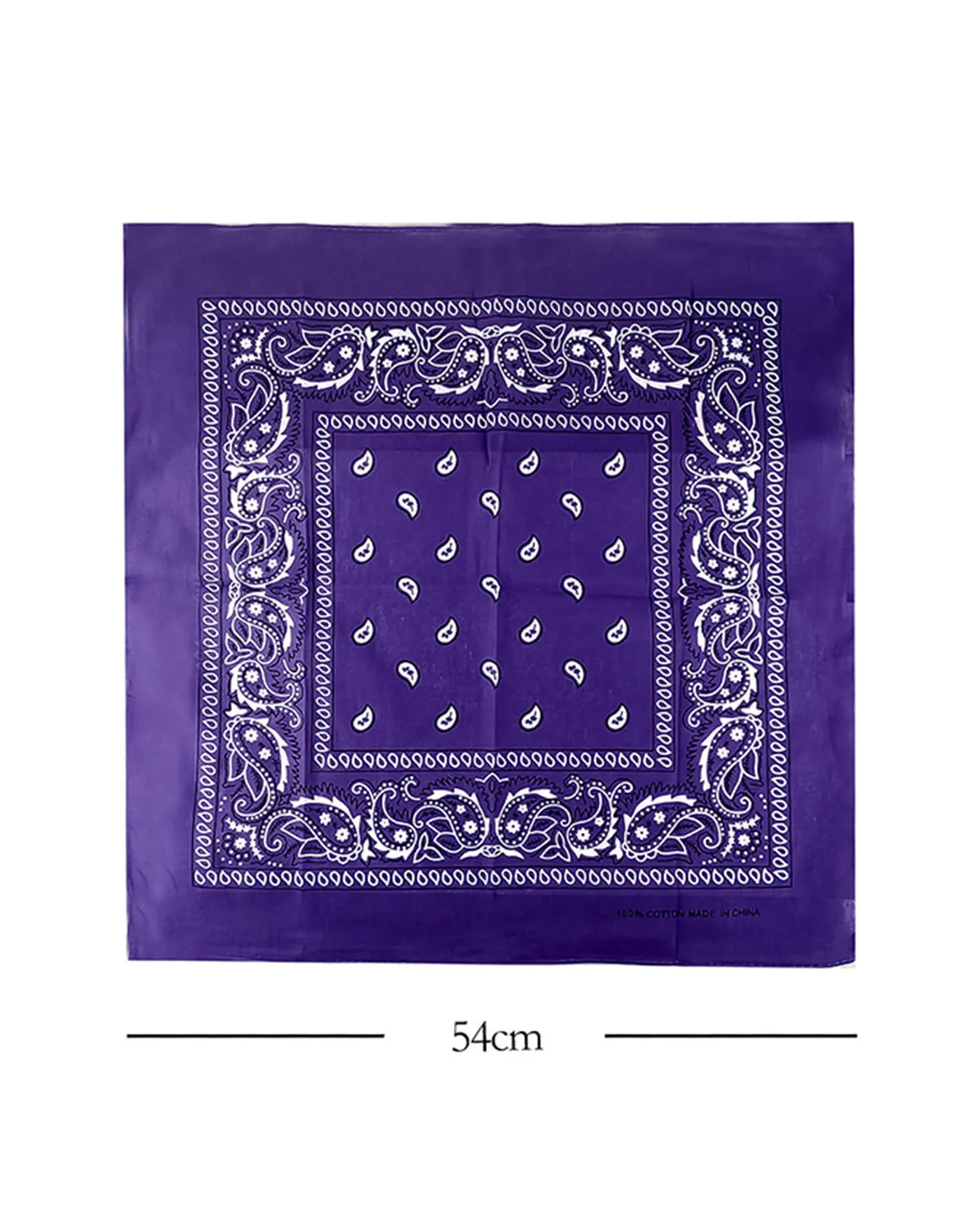 JOPHY & CO. Bandana 100% Cotone Paisley Viola A644 (Set 1 pz) - immagine 4