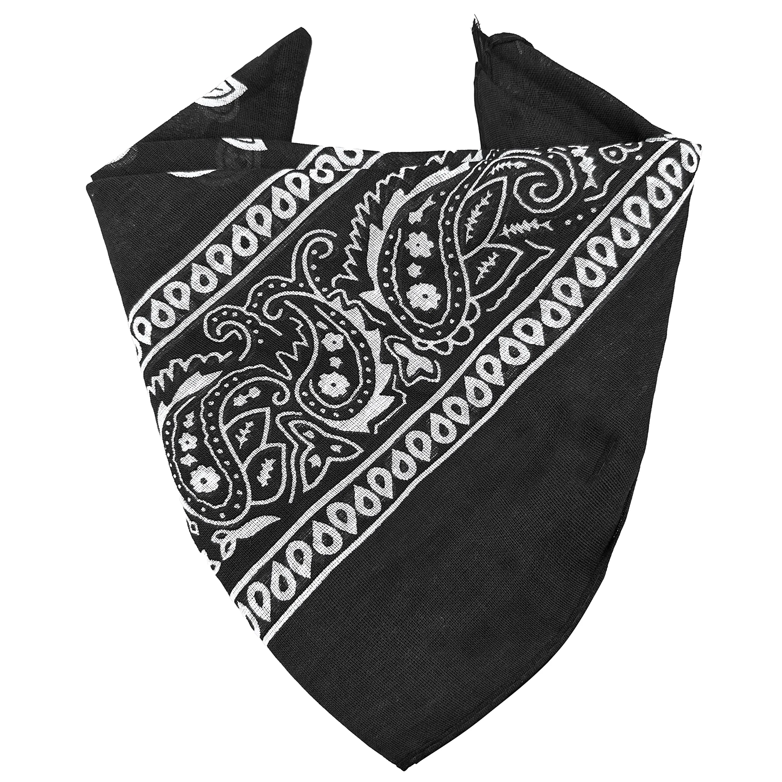 JOPHY & CO. Bandana 100% Cotone Paisley Nero COD. A644 (Set 1 pz) - immagine 2