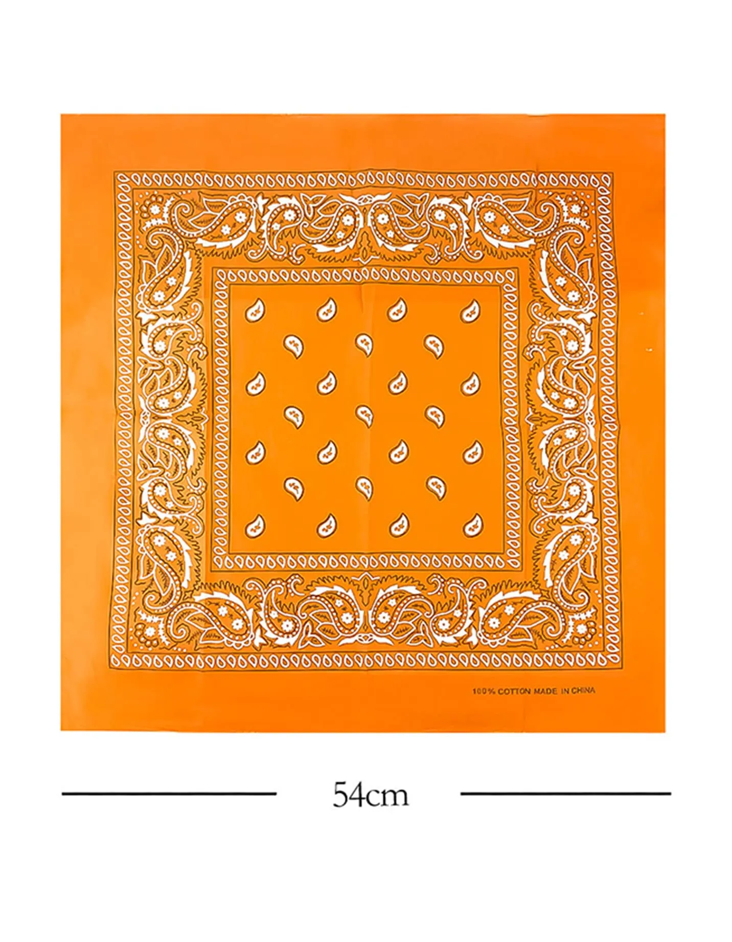 JOPHY & CO. Bandana 100% Cotone Paisley, Set 5 pz, Zucca - immagine 3