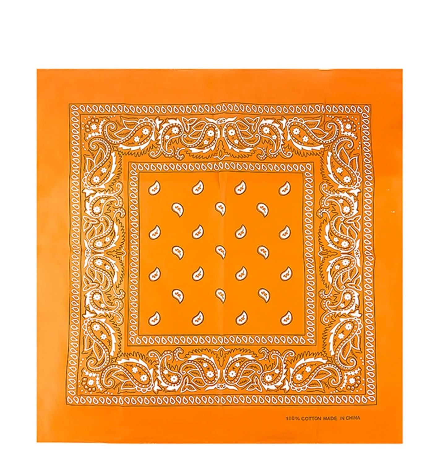 JOPHY & CO. Bandana 100% Cotone Paisley, Set 5 pz, Zucca - immagine 4