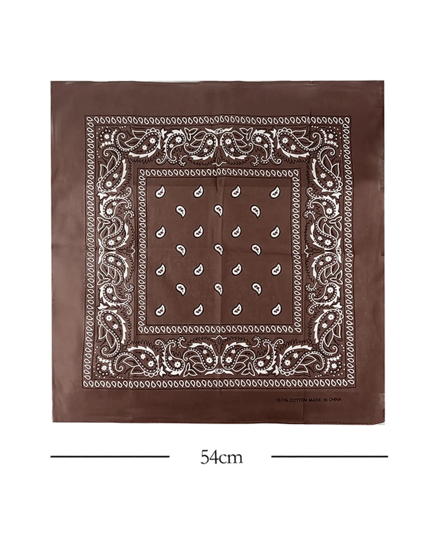 JOPHY & CO. Bandana 100% Cotone, Set 5 pz, Paisley, Marrone, COD. A644 - immagine 3