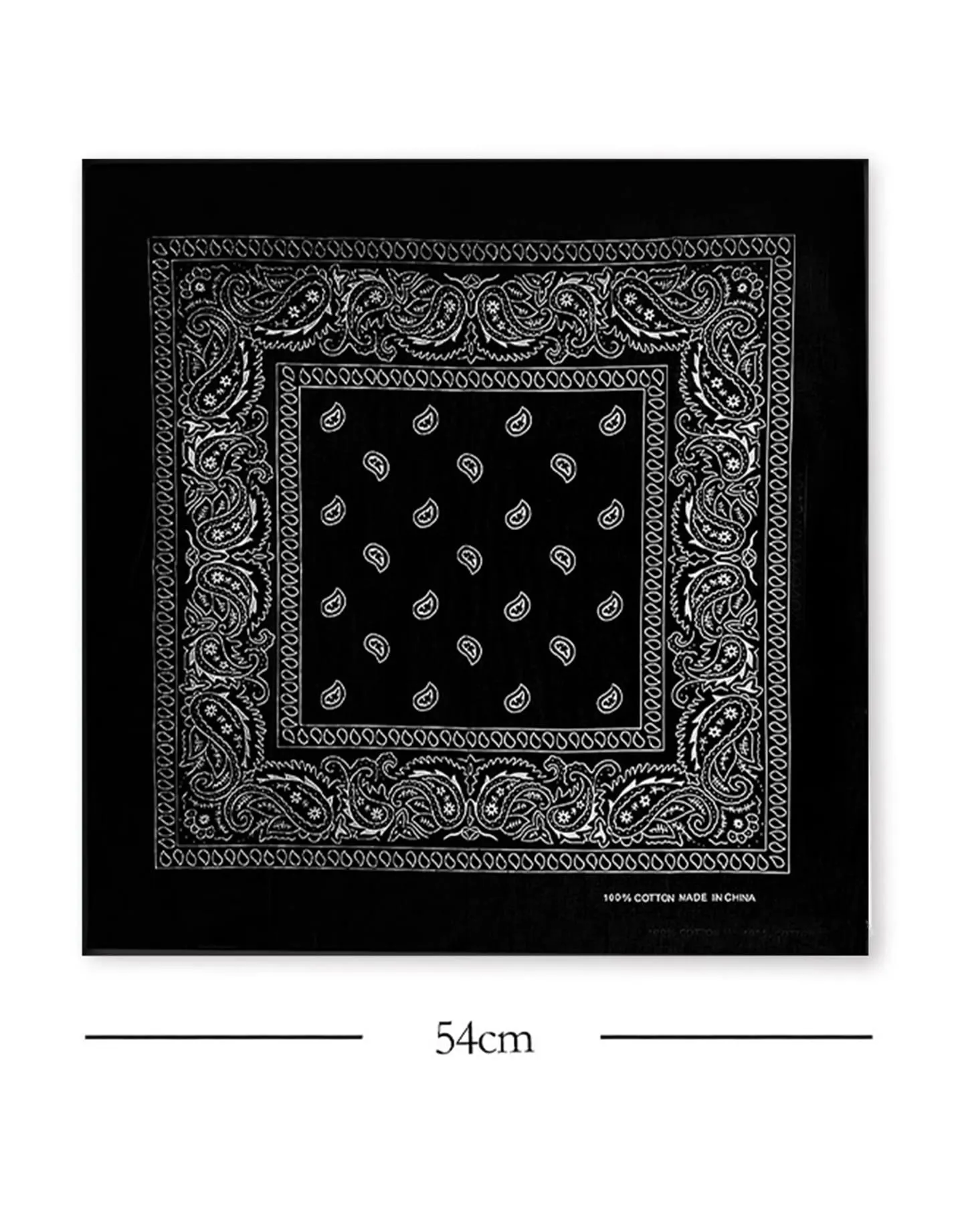 JOPHY & CO. Bandana 100% Cotone Paisley, Set 5 pz, Nero, COD. A644 - immagine 4
