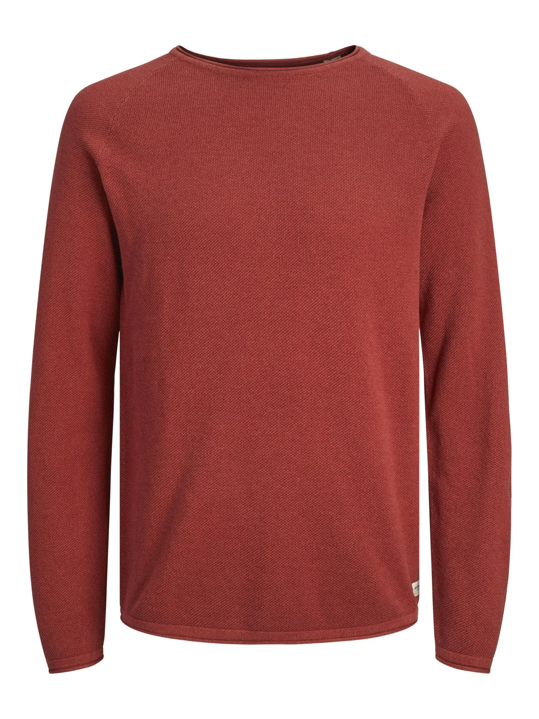 Jack & Jones JJEHILL Knit Crew Neck Noos Sweater - Red Ochre, S - immagine 1