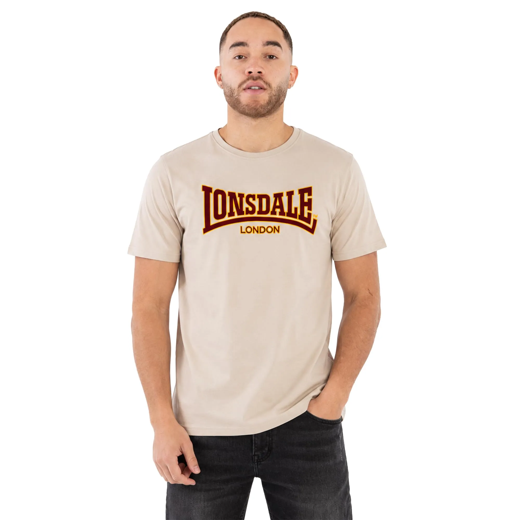 Lonsdale Giacca Classica da Uomo, Sabbia, L - immagine 2