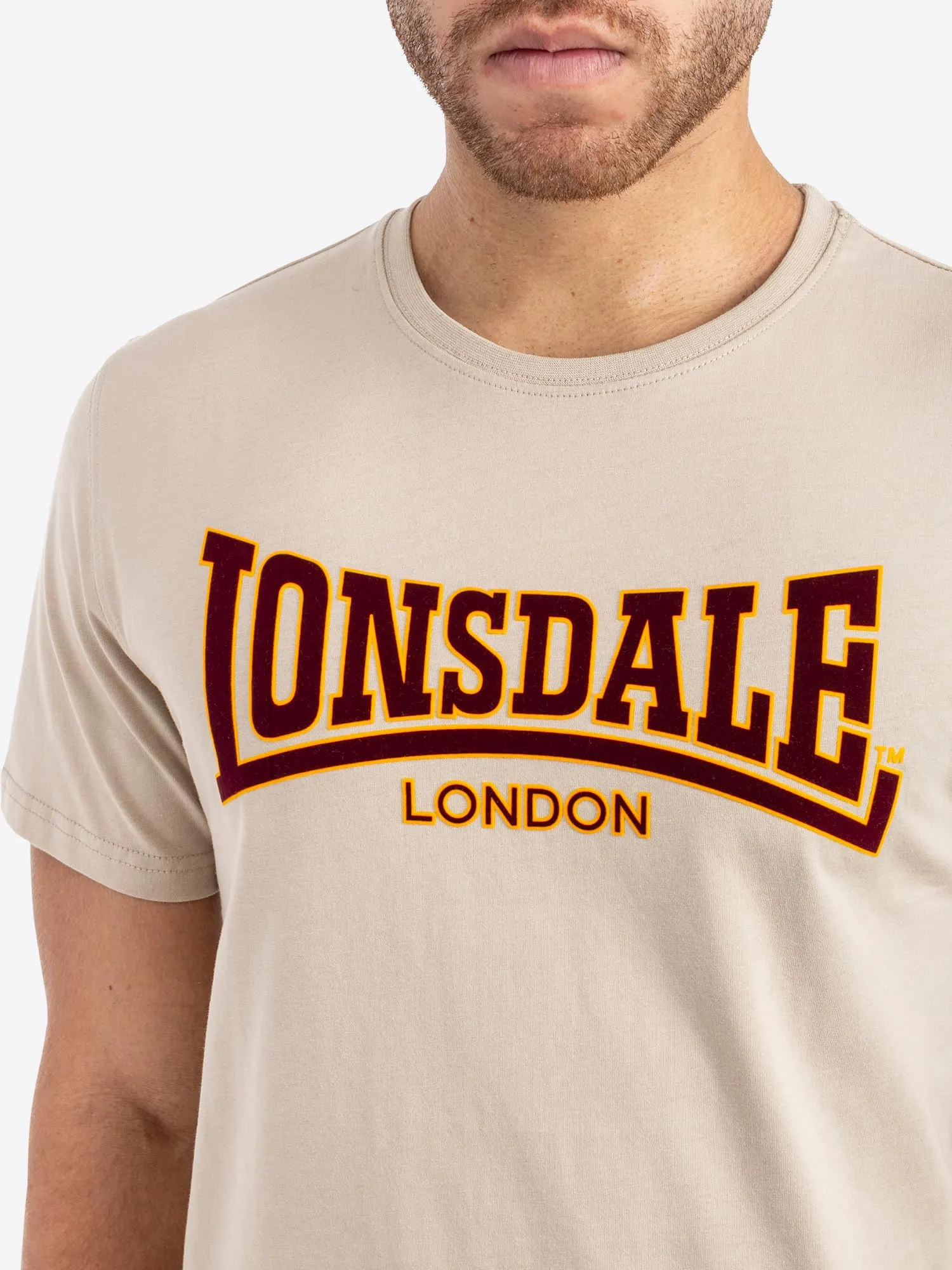 Lonsdale Classic T-Shirt, Sabbia, 3XL Uomo - immagine 3
