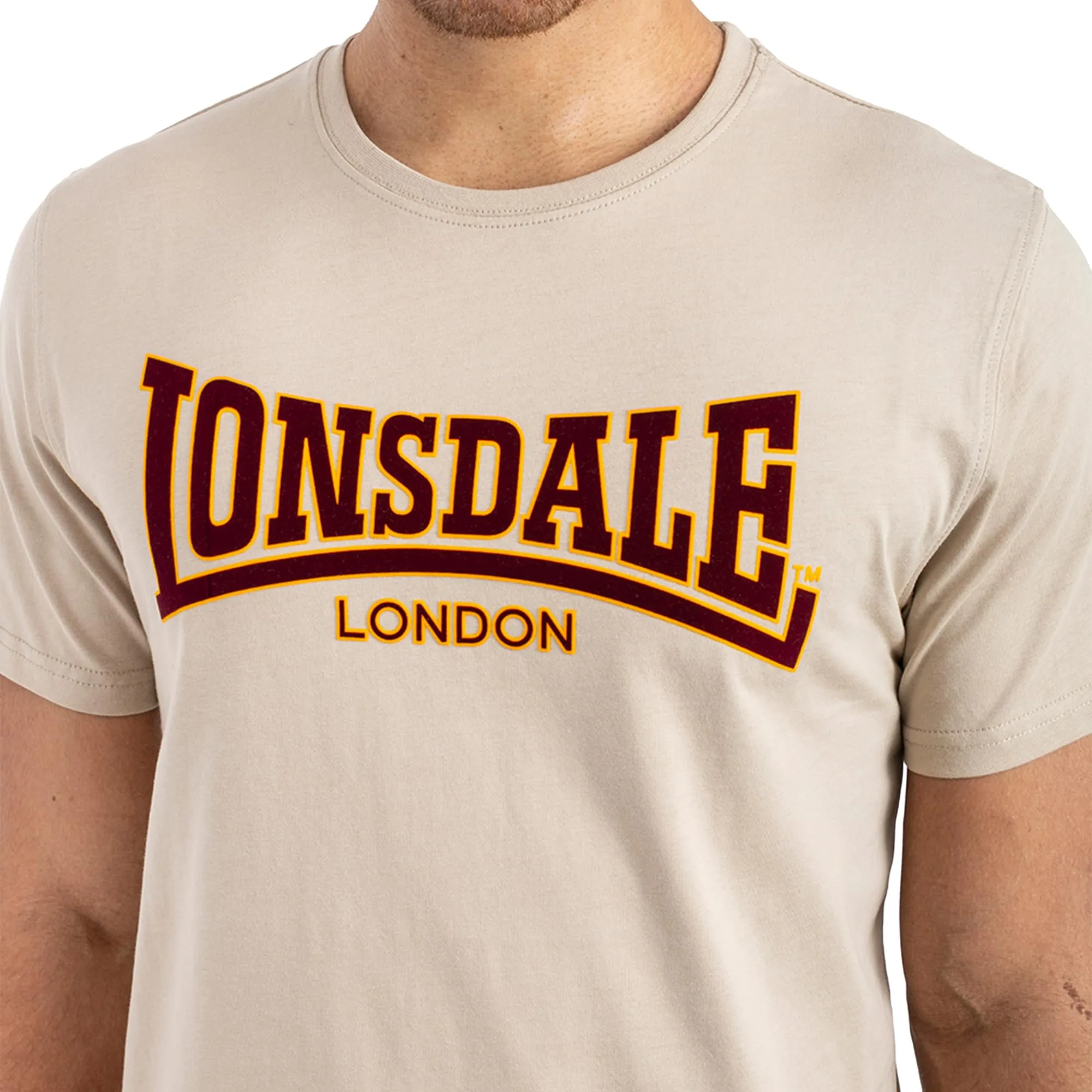 Lonsdale Classic T-Shirt, Sabbia, 3XL Uomo - immagine 6