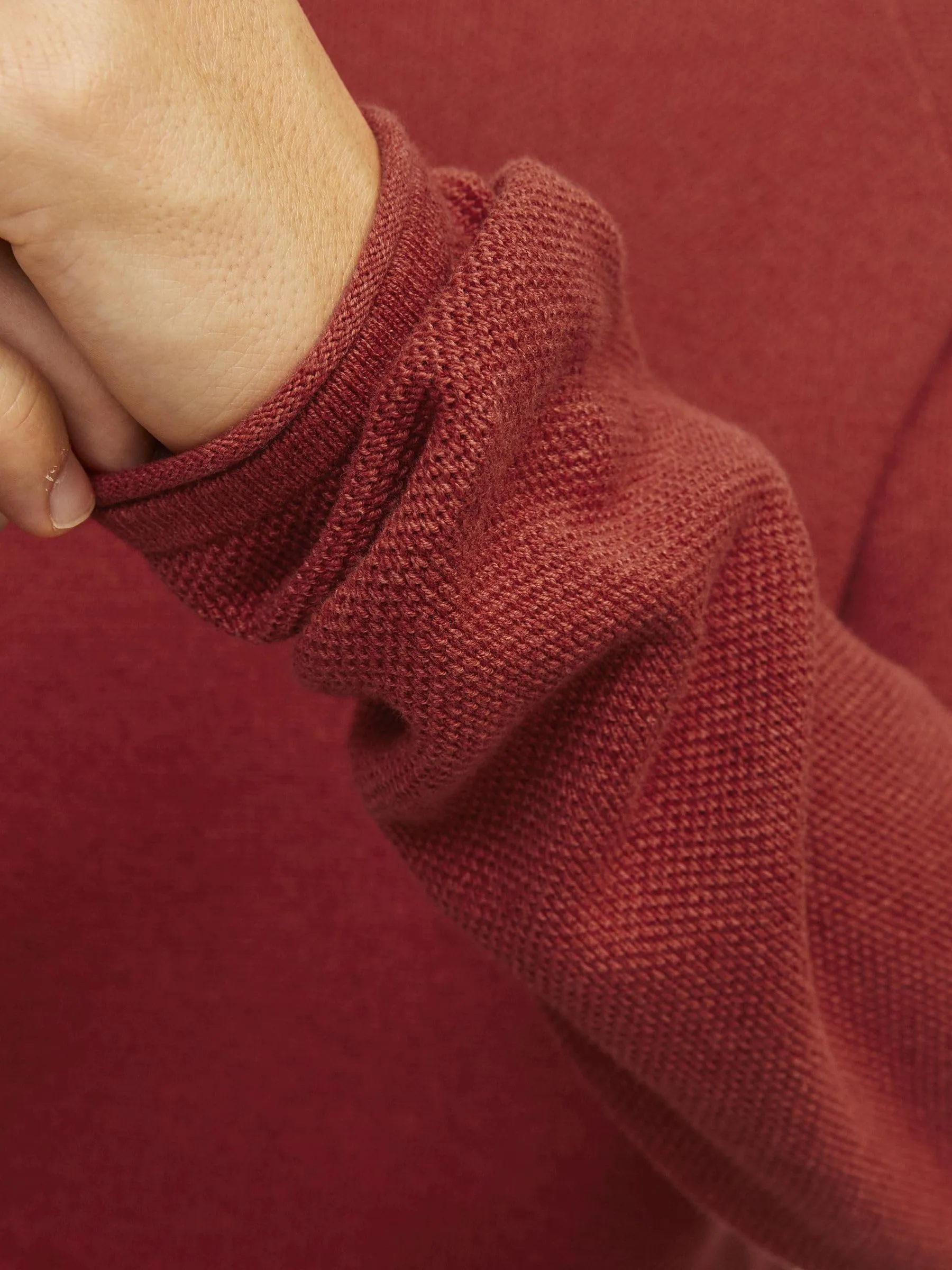Jack & Jones JJEHILL Knit Crew Neck Noos Sweater, Red Ochre, XS - immagine 6