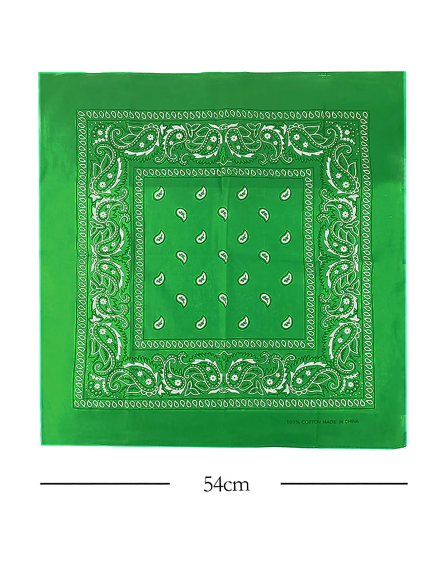 JOPHY & CO. Bandana 100% Cotone Paisley Verde, Set 10 pezzi, COD. A644 - immagine 3