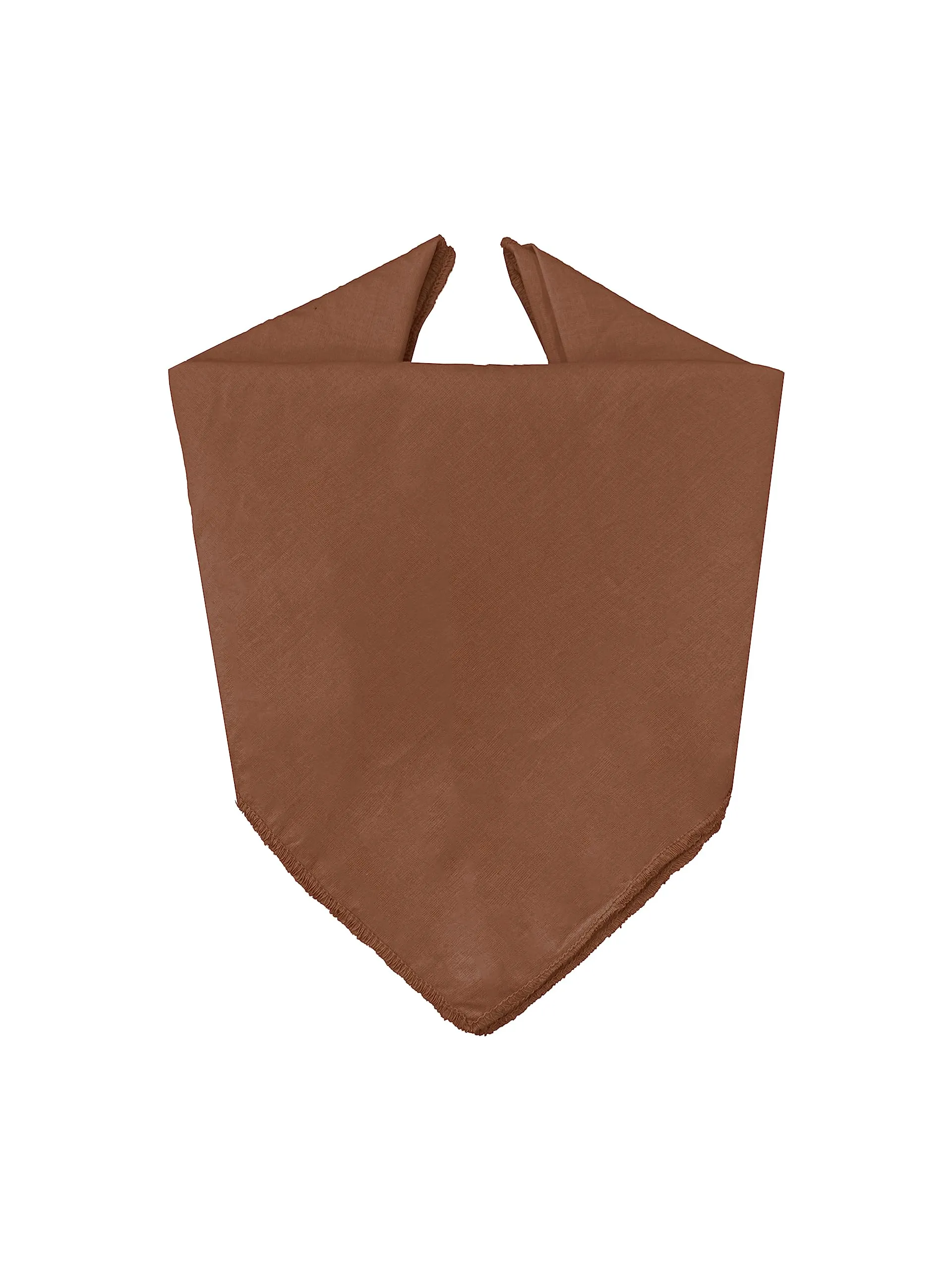 JOPHY & CO. Bandana 100% Cotone, Set da 10 Pezzi, Tinta Unita, Marrone, Cod. A644 - immagine 2
