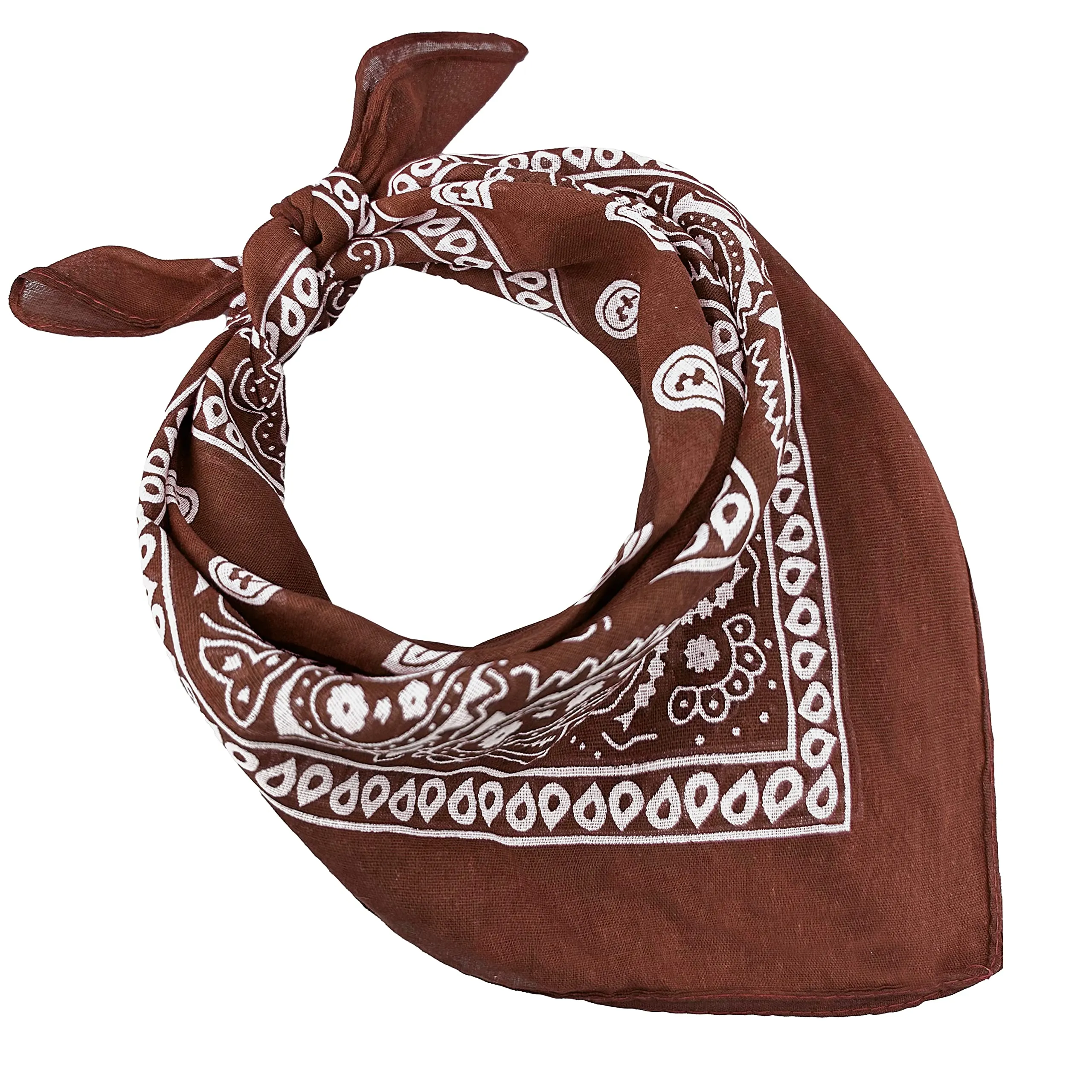 JOPHY & CO. Bandana 100% Cotone Paisley Marrone COD. A644 Set 1 pz - immagine 1