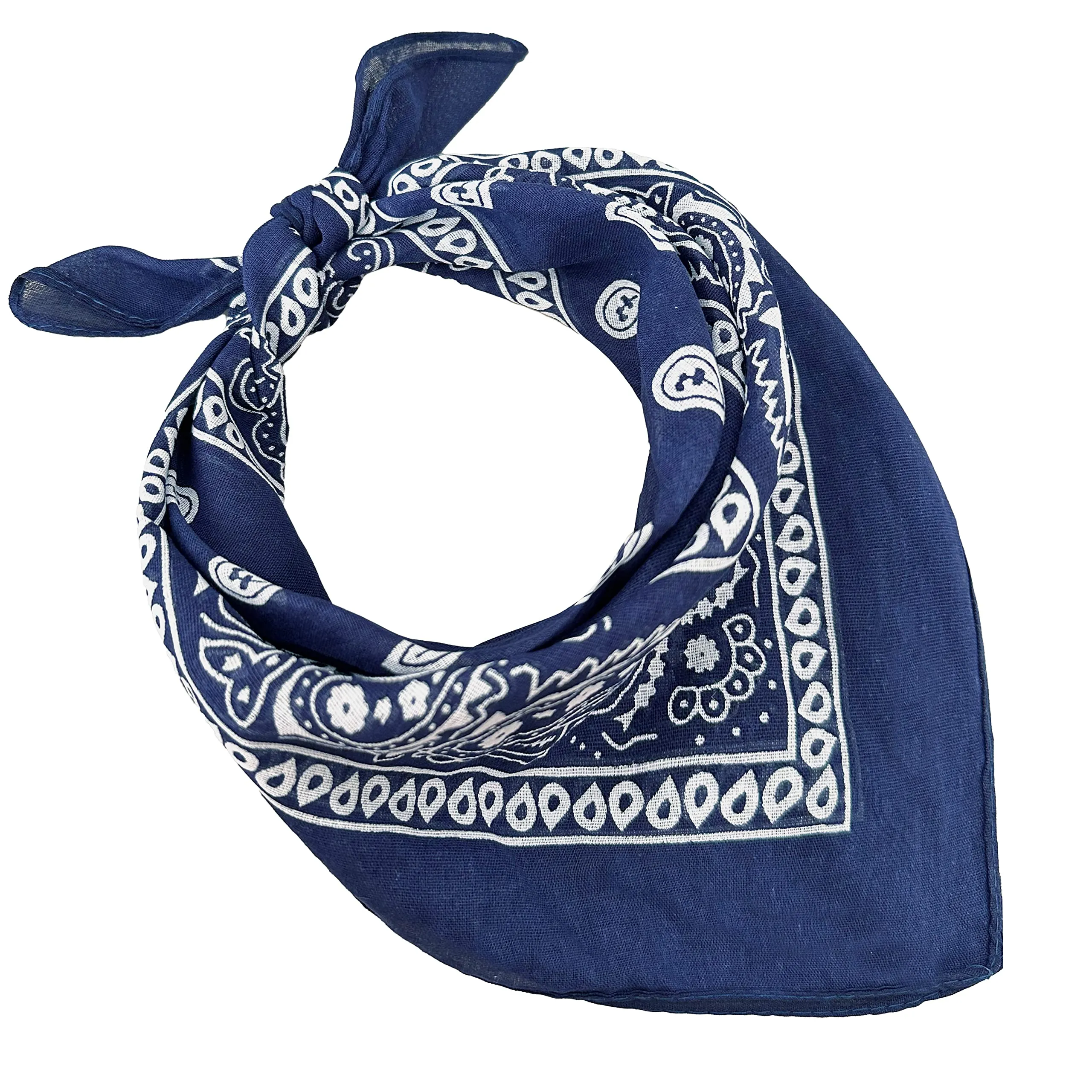 JOPHY & CO. Bandana 100% Cotone Paisley BluScuro COD. A644 - immagine 1