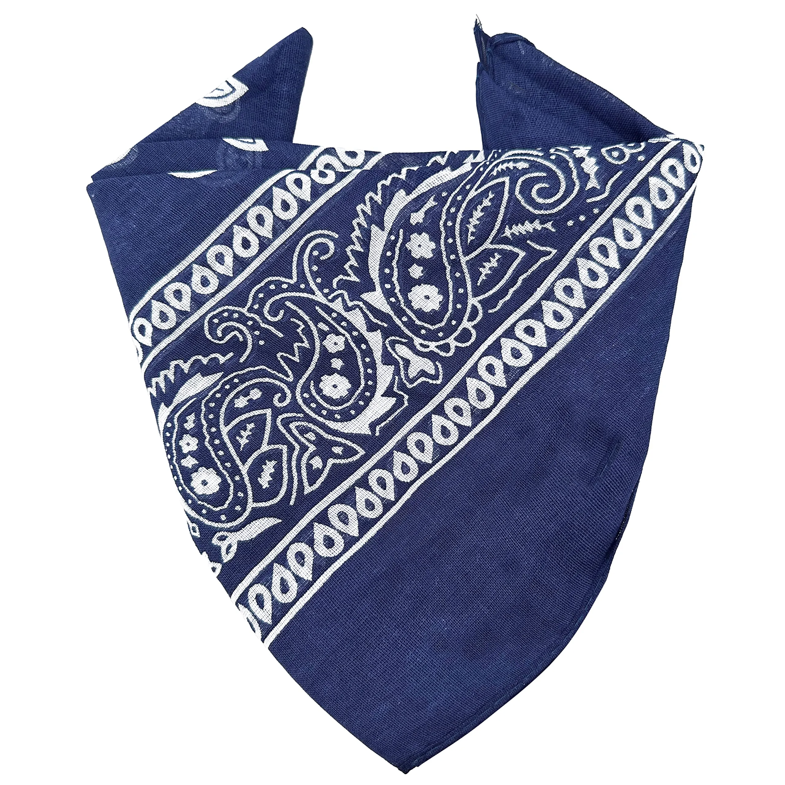 JOPHY & CO. Bandana 100% Cotone Paisley BluScuro COD. A644 - immagine 2