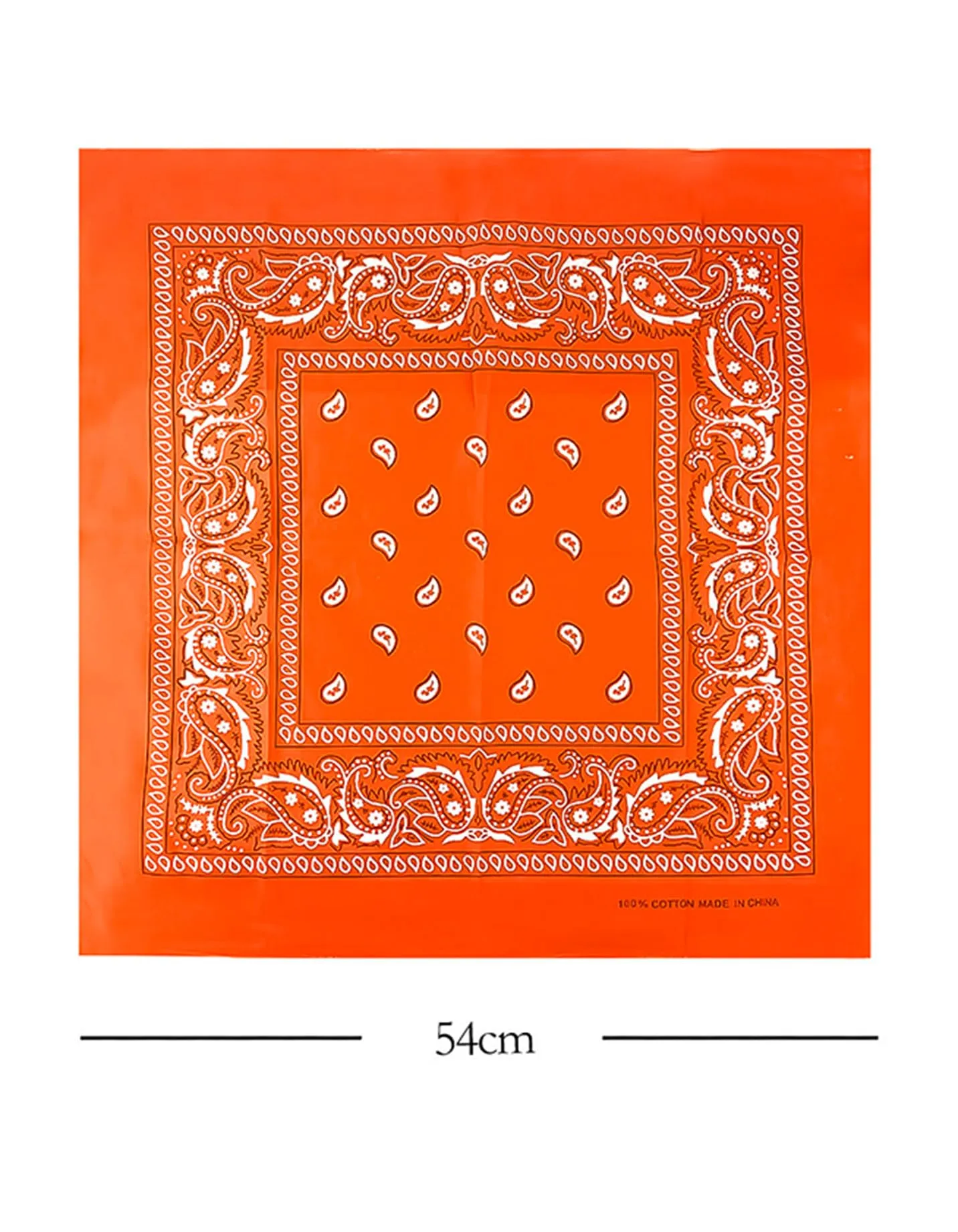 JOPHY & CO. Bandana 100% Cotone Paisley Arancione COD. A644 - immagine 3