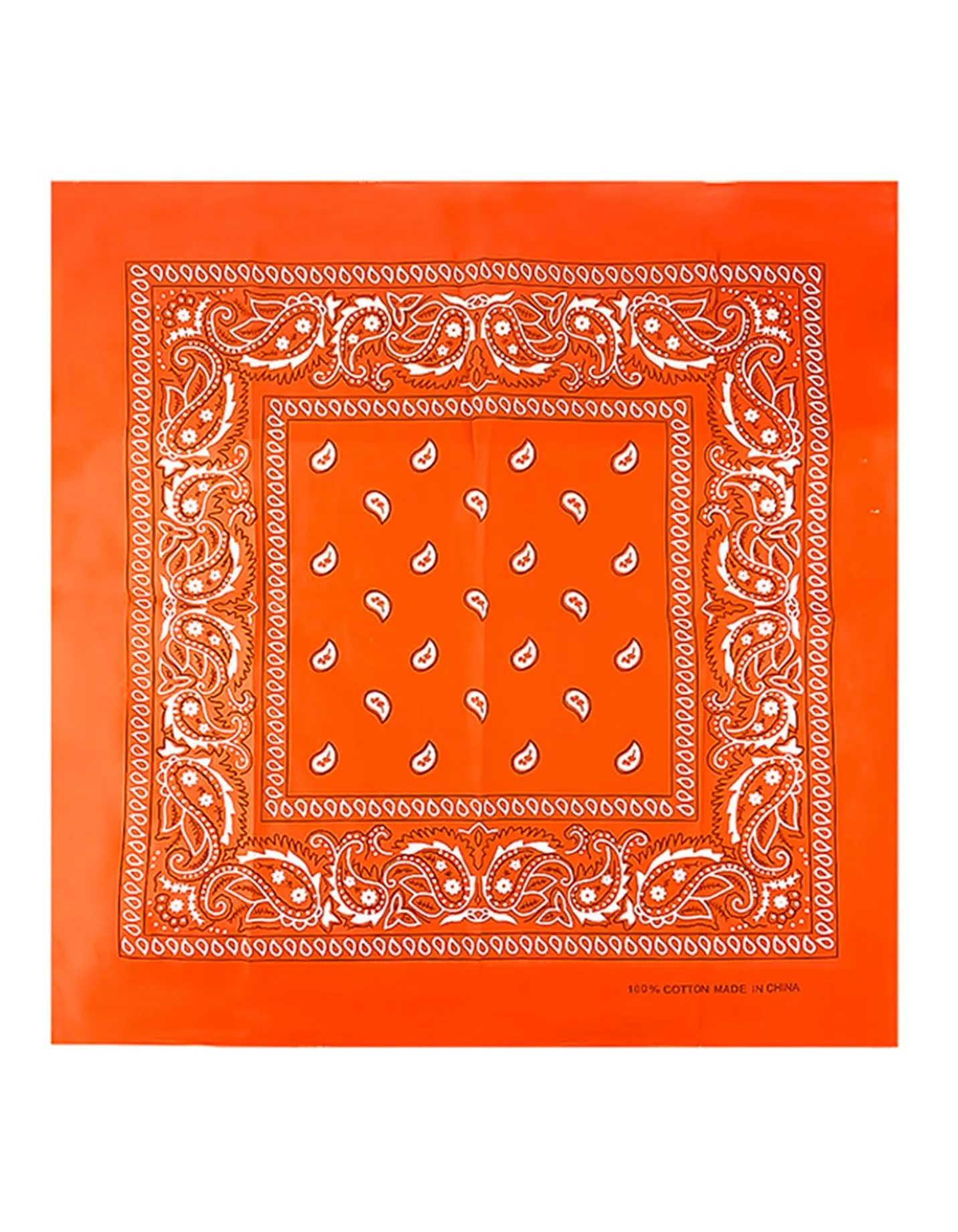 JOPHY & CO. Bandana 100% Cotone Paisley Arancione COD. A644 - immagine 4