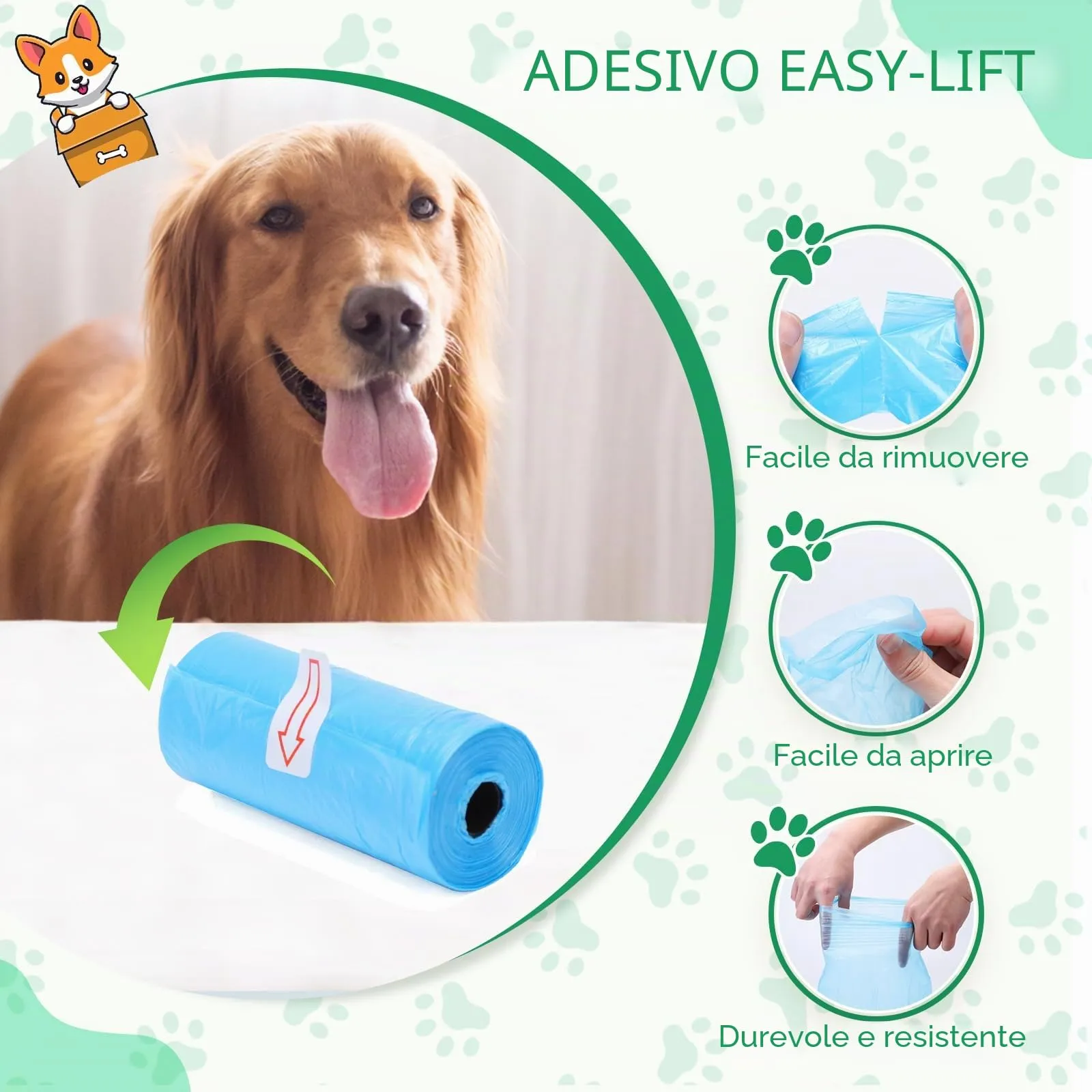 Nobleza Sacchetti Igienici per Cani, 1800 Pezzi, 120 Rotoli da 15 Sacchetti - immagine 4