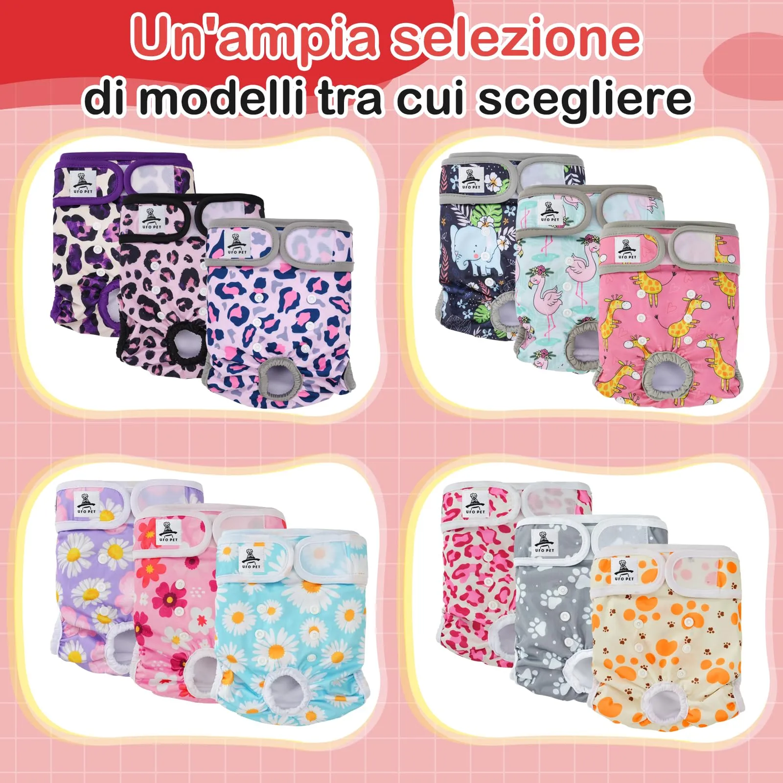 UFO PET Mutandine Lavabili per Cane Femmina, Taglia S, 3 Pezzi - immagine 8
