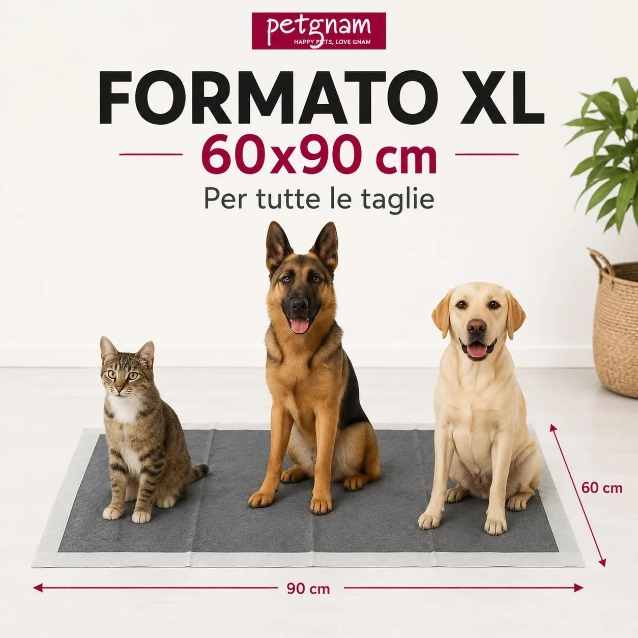 PetGnam Traversine Cani ai Carboni Attivi con Marcatore di Umidità, 60x90 cm, 300 Pezzi - immagine 8