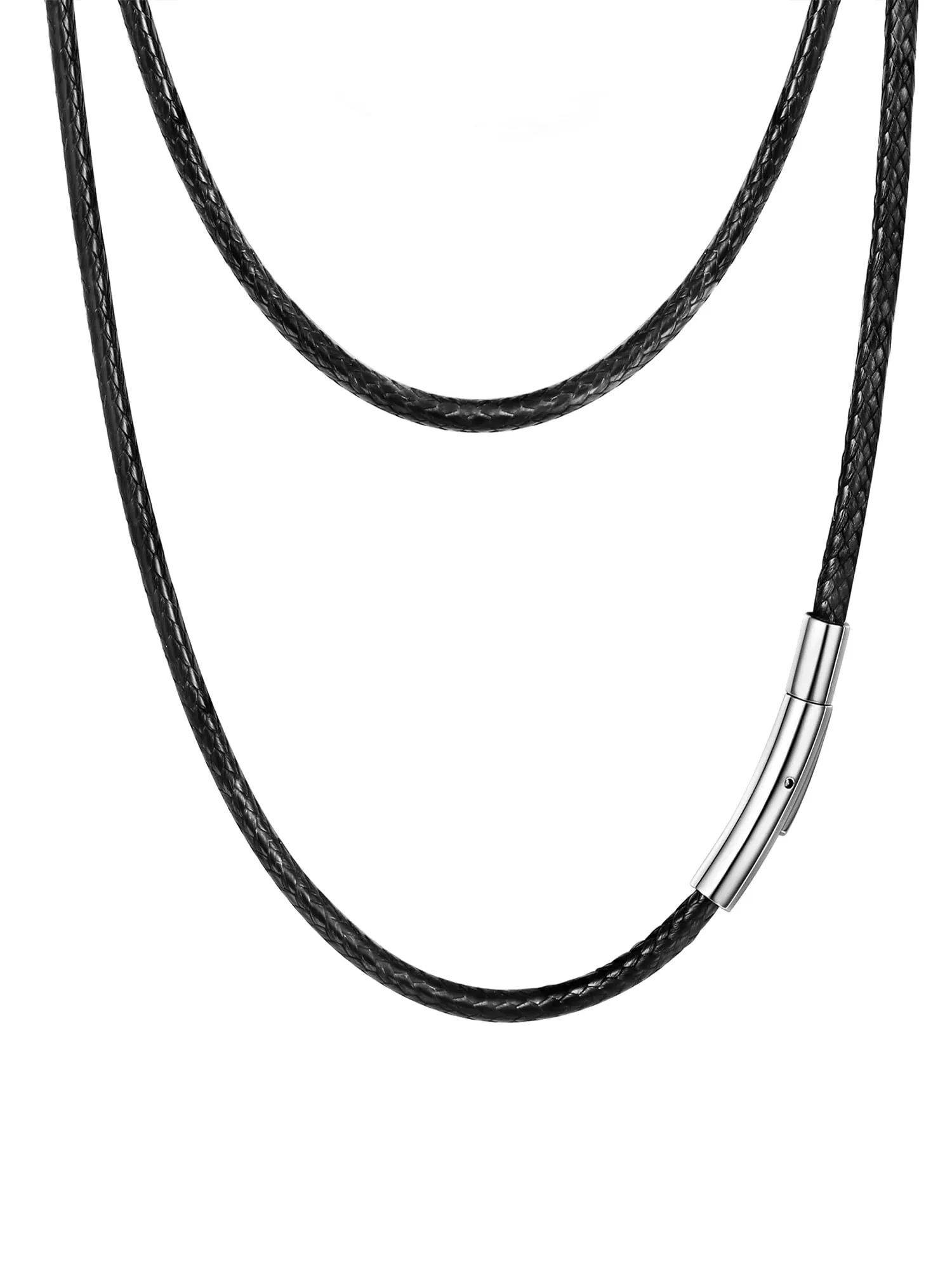 PROSTEEL Collana in Cera Nera Impermeabile 3mm 41cm - immagine 1