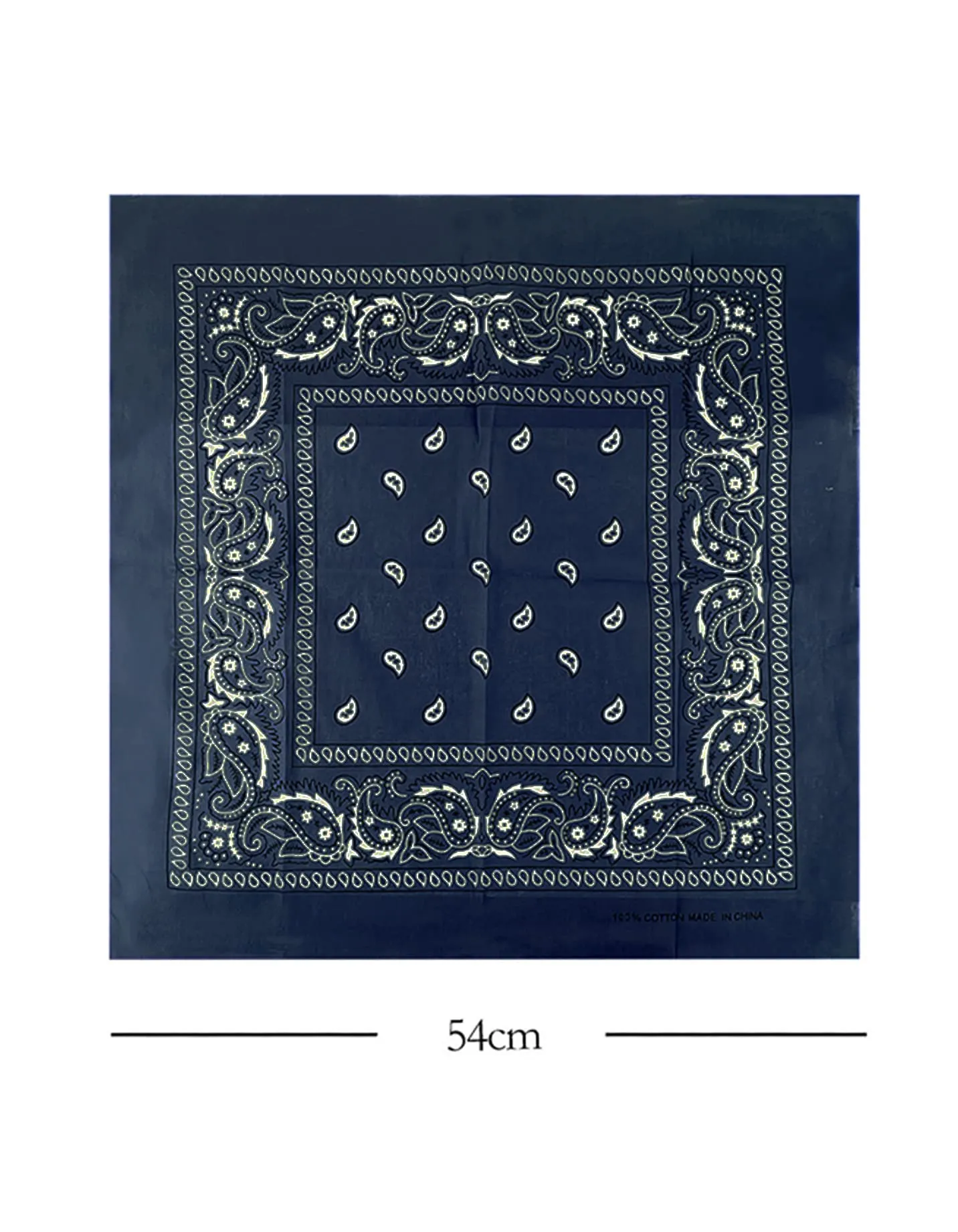 JOPHY & CO. Bandana 100% Cotone, Set 5 pz, Paisley, BluScuro, COD. A644 - immagine 4