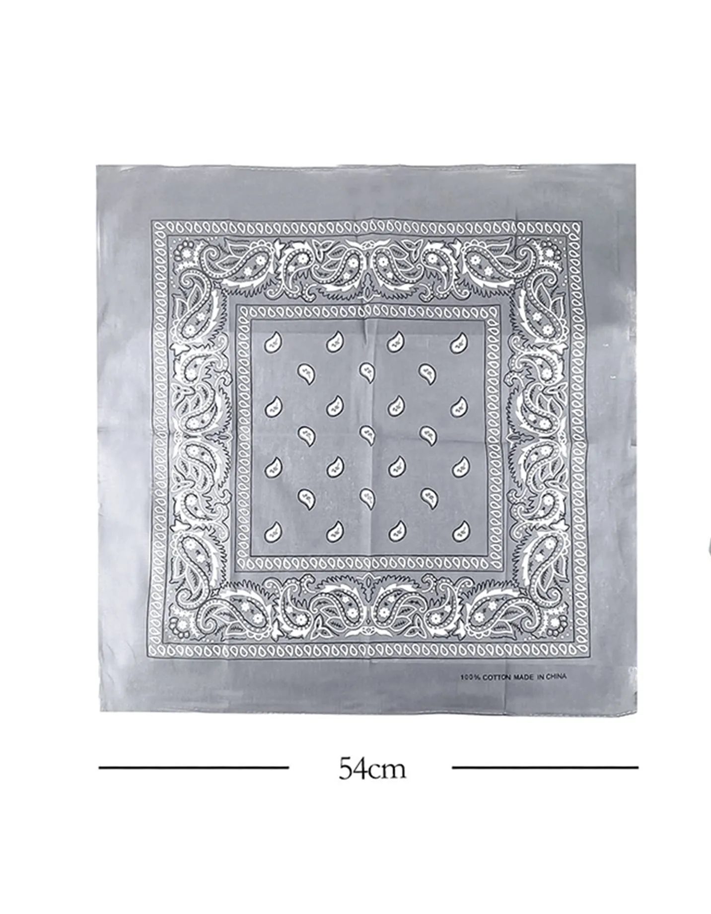 JOPHY & CO. Bandana 100% Cotone Paisley Grigio Scuro COD. A644 - immagine 3