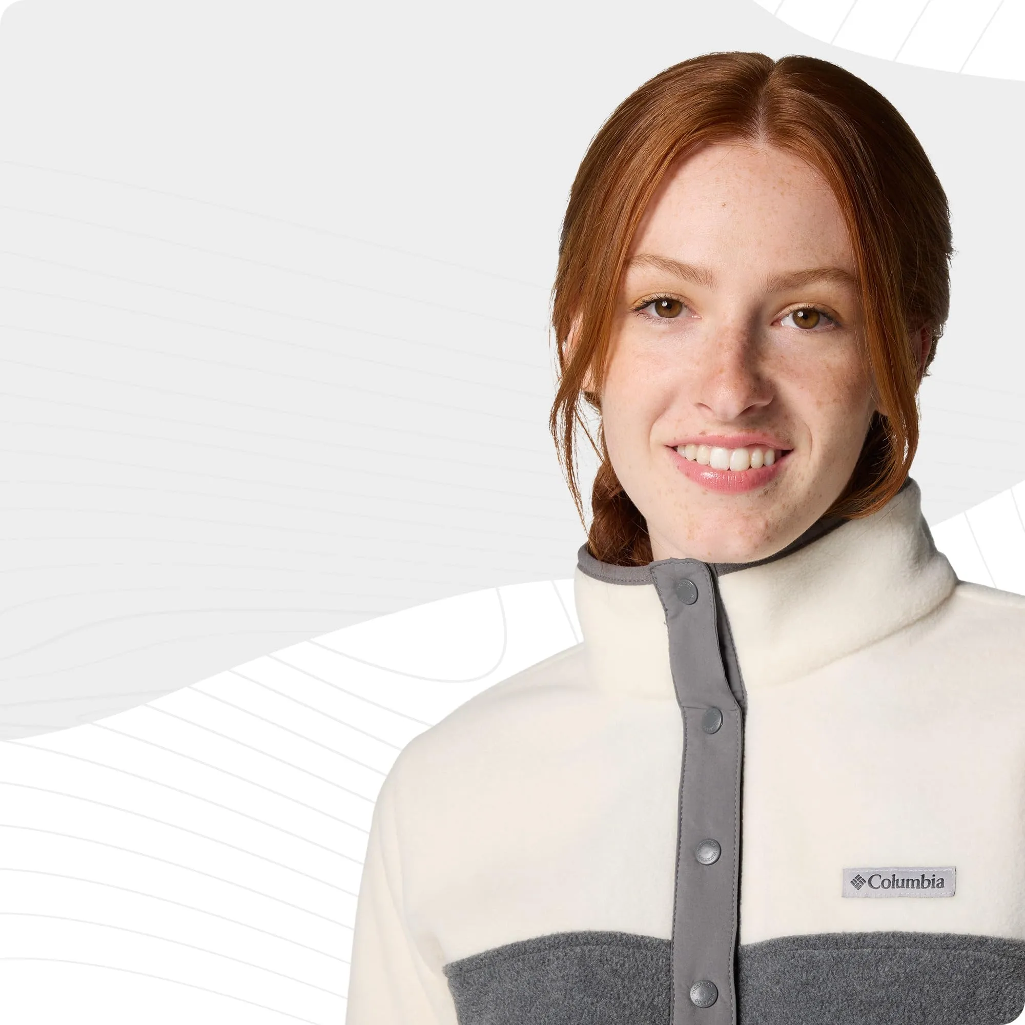 Columbia Benton Springs Half-Snap II Women's Fleece Pullover - City Grey Heather/Chalk, S - immagine 3