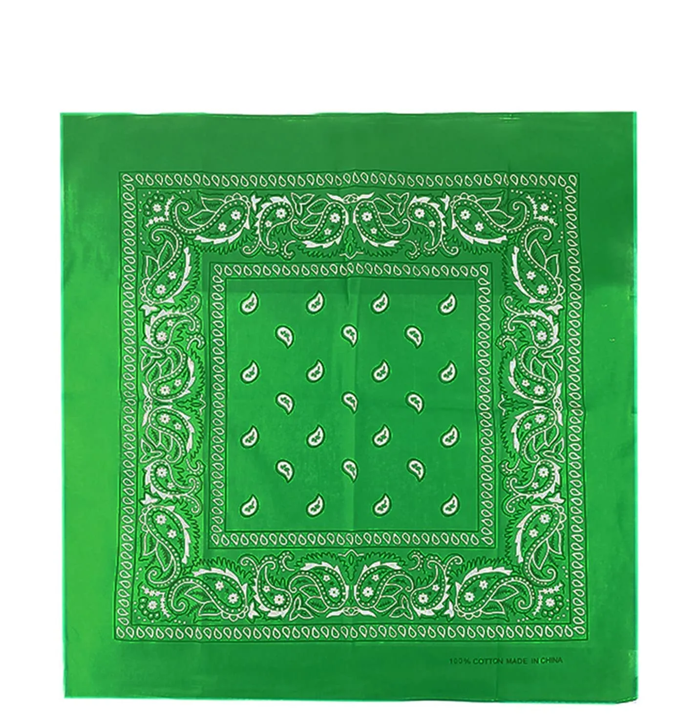 JOPHY & CO. Bandana 100% Cotone Paisley Verde COD. A644 Set 1 pz - immagine 4