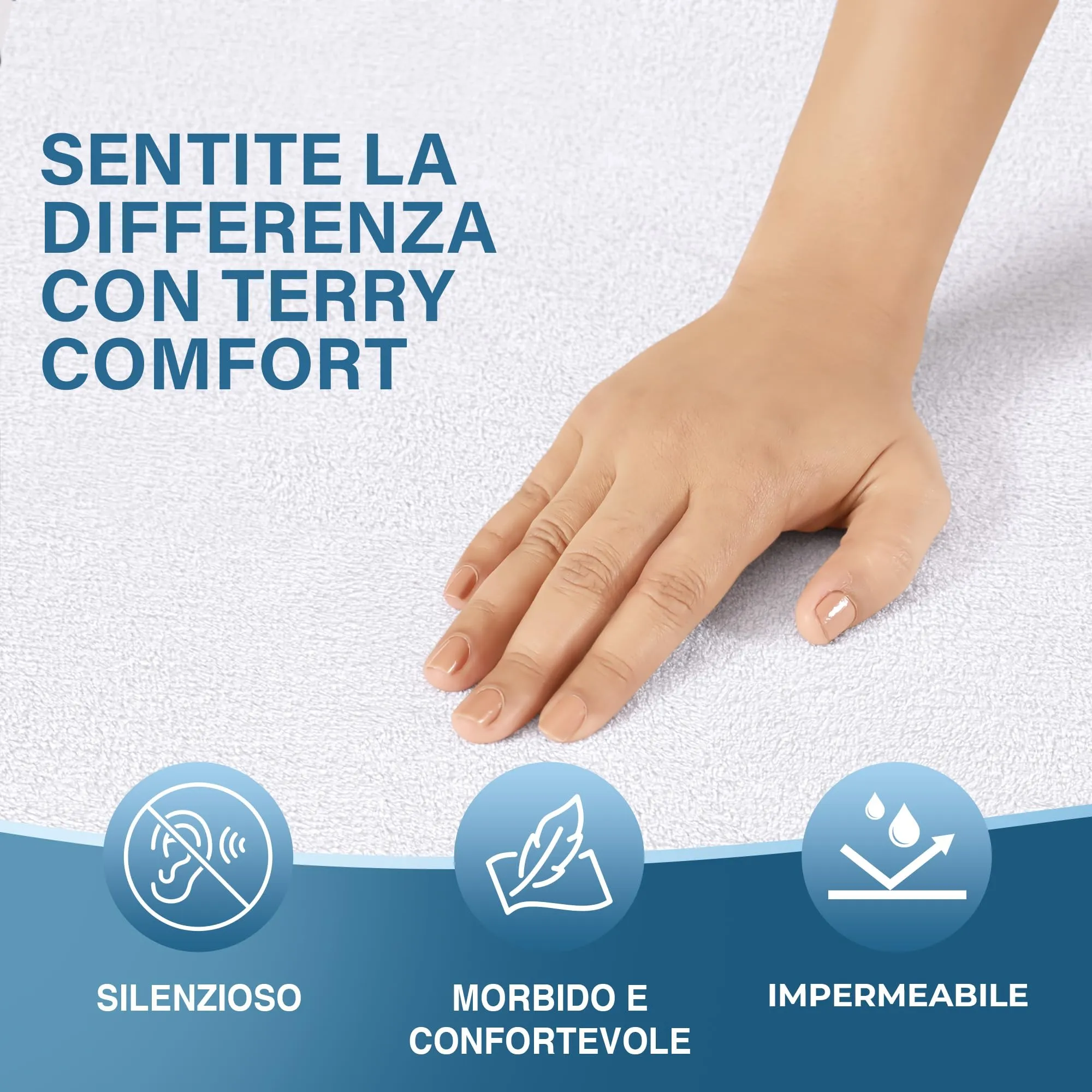 Utopia Bedding Coprimaterasso Impermeabile, 120x190 cm, Bianco - immagine 5