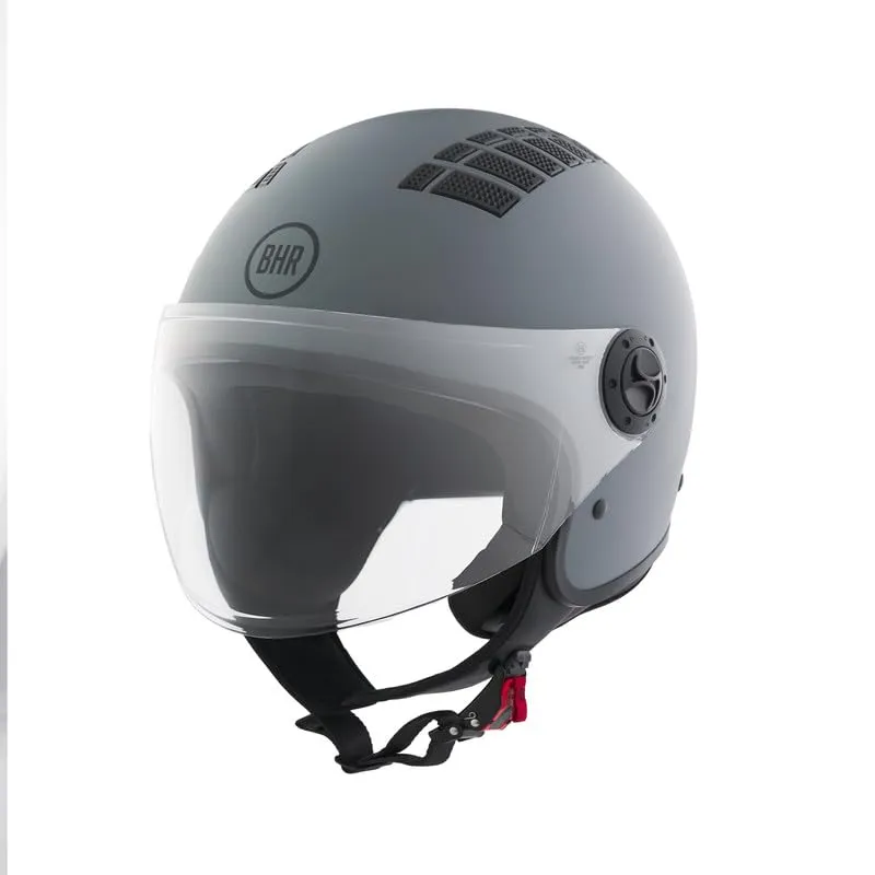 BHR 834 Flow Casco Demi-Jet Scooter, Grigio Opaco, M - immagine 3