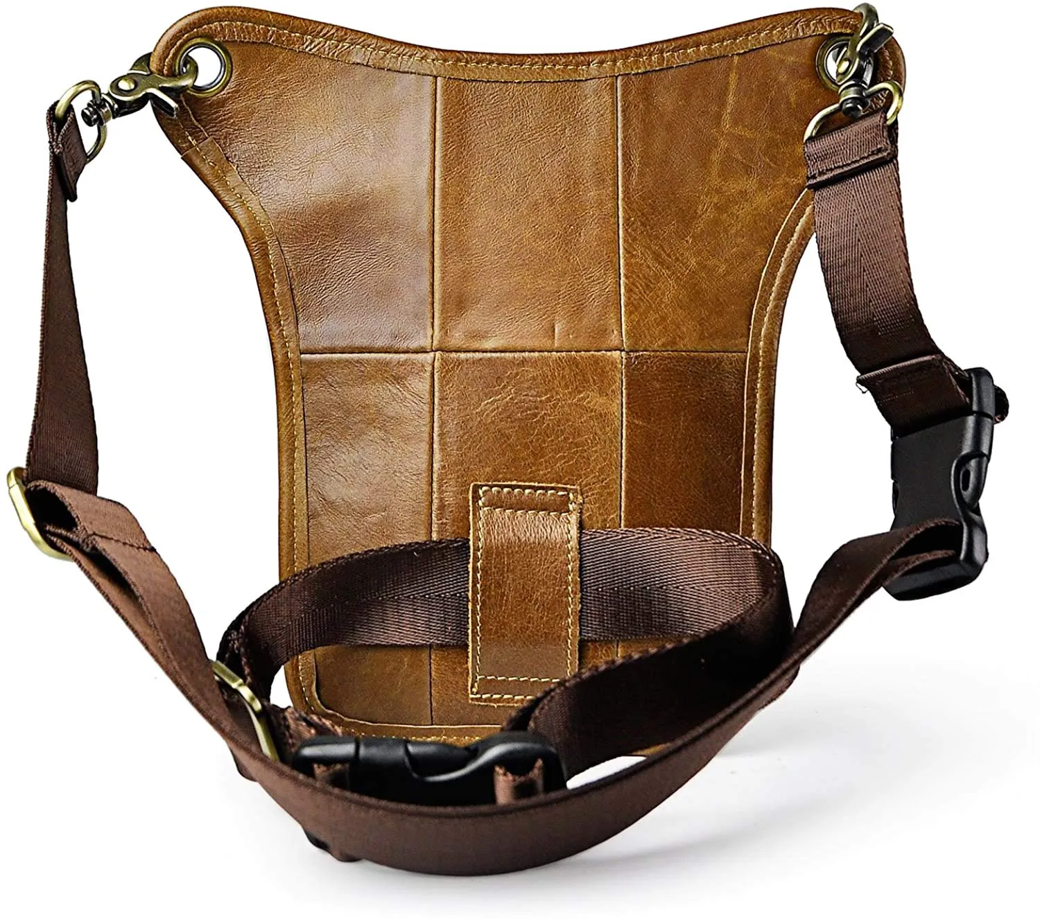 Le'aokuu Marsupio in Vera Pelle per Moto Borsa a Tracolla e Coscia 211-5 - immagine 5