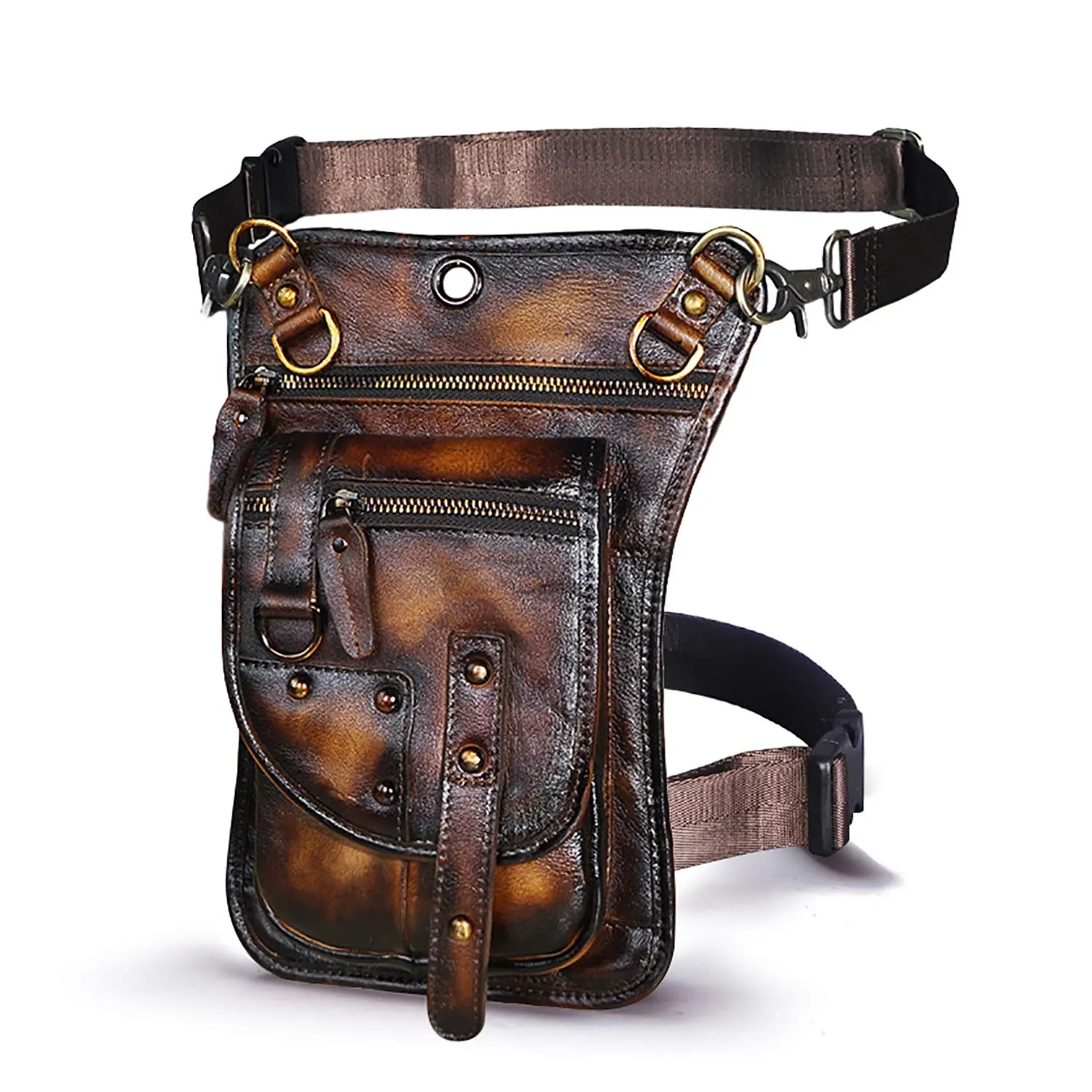 Le'aokuu Borsa Messenger da Coscia in Vera Pelle per Uomo 2141 - immagine 1