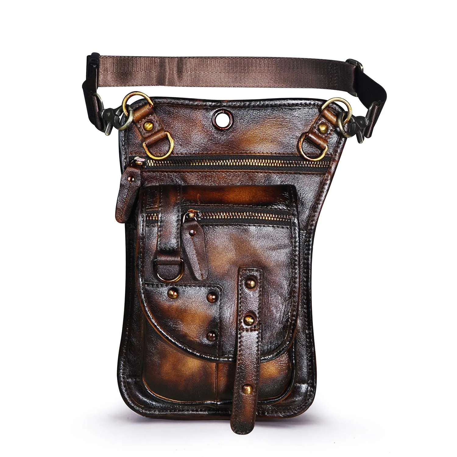 Le'aokuu Borsa Messenger da Coscia in Vera Pelle per Uomo 2141 - immagine 2