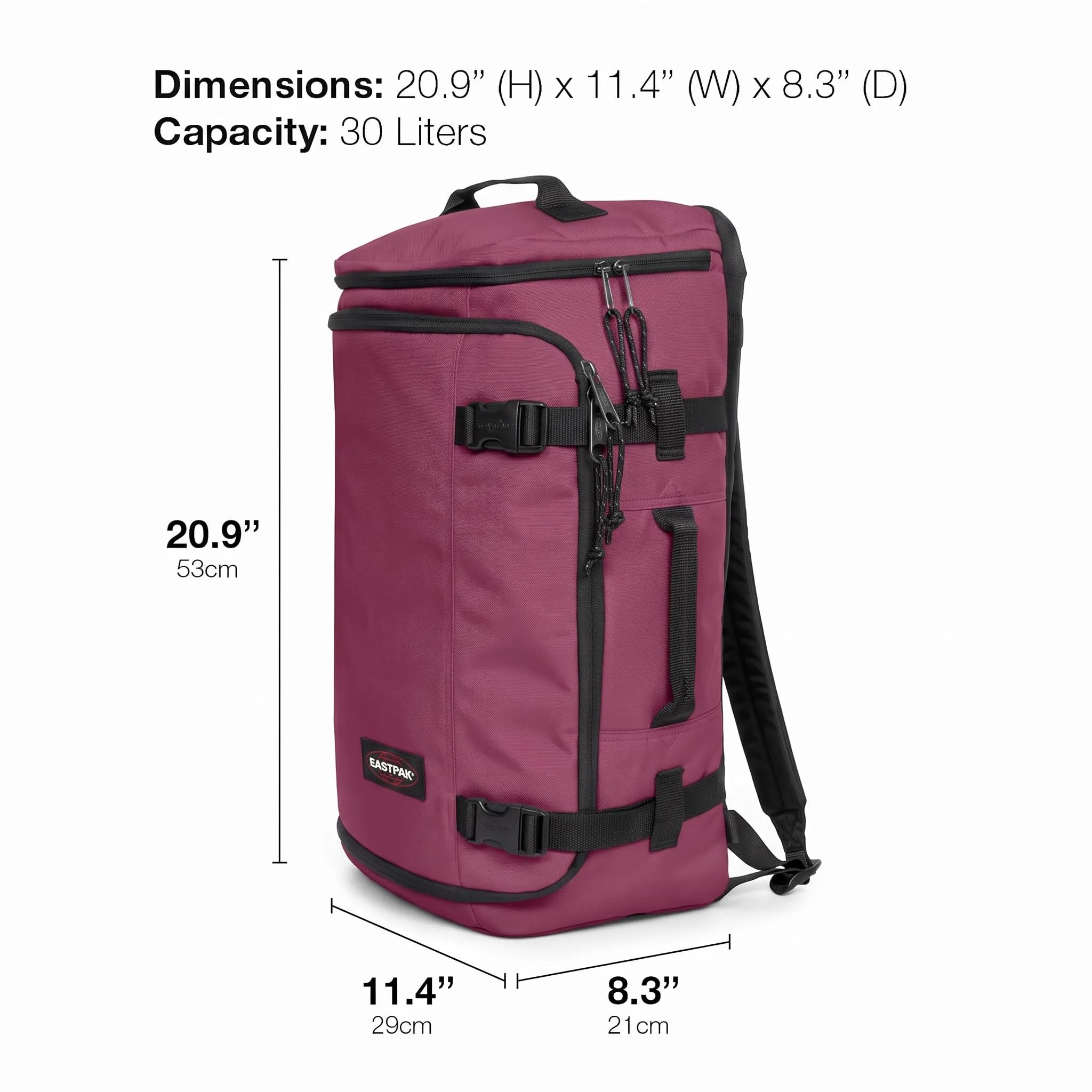 Eastpak Carry Pack 30L Laptop Bag Wine Burgundy - immagine 2