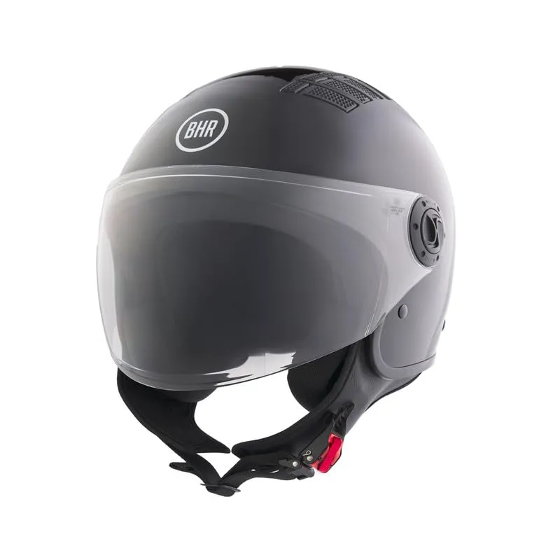 BHR Casco Demi-Jet 834 Flow, Nero Metallizzato, XL - immagine 3