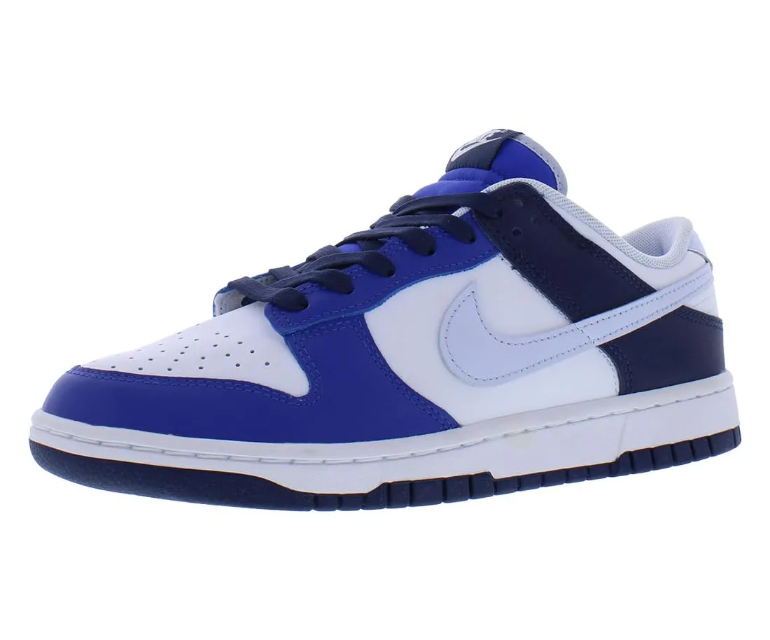 Nike Dunk Low Men's Shoes - White Game Royal Midnight Navy - immagine 1