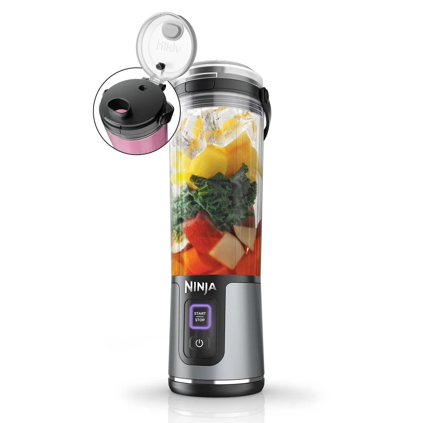 Ninja Blast Mini Frullatore Portatile Ricaricabile, 530ml, Nero - immagine 1