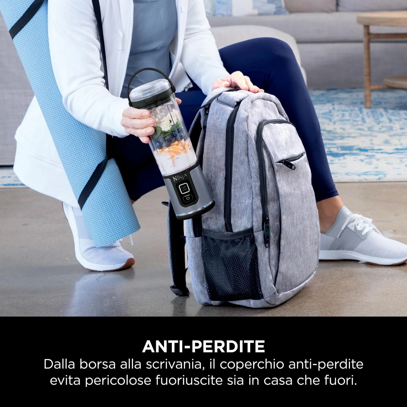 Ninja Blast Mini Frullatore Portatile Ricaricabile, 530ml, Nero - immagine 2