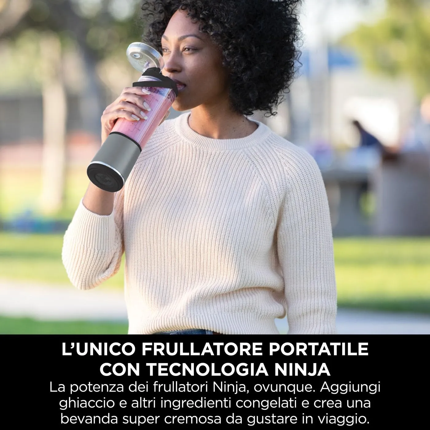 Ninja Blast Mini Frullatore Portatile Ricaricabile, 530ml, Nero - immagine 11