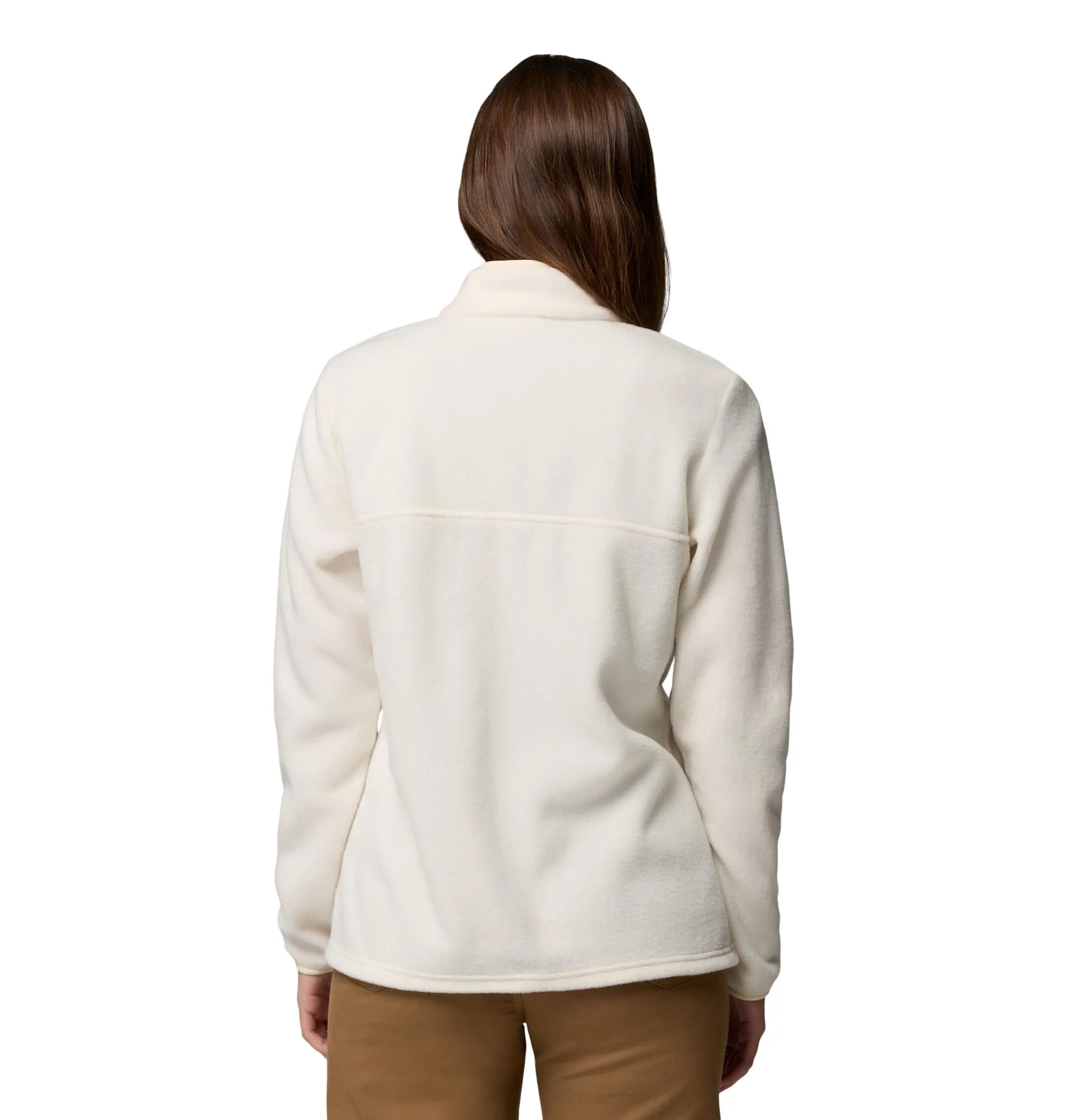Columbia Benton Springs 1/2 Snap Pullover II Women's Fleece, Chalk/Camel Brown, S - immagine 2