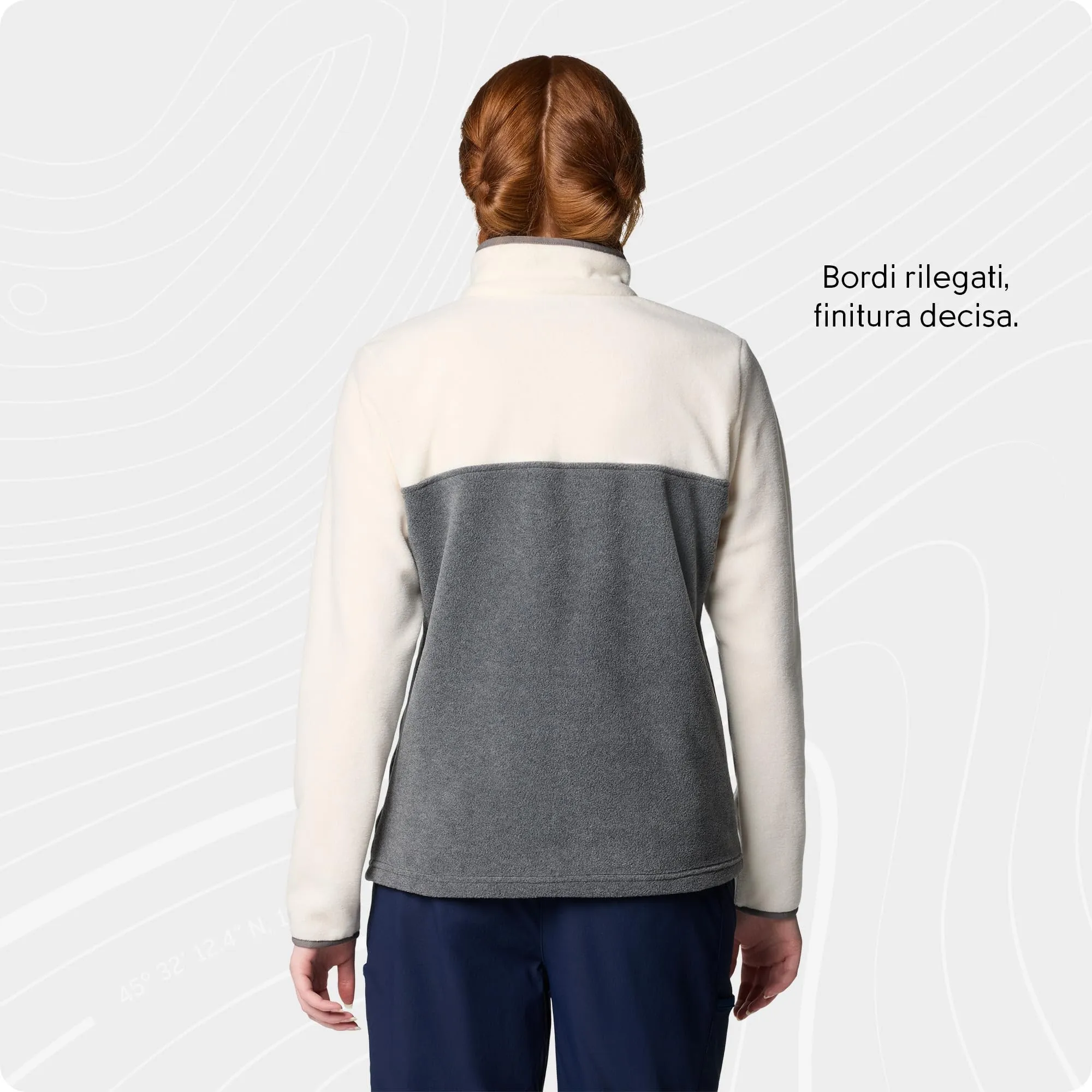 Columbia Benton Springs 1/2 Snap Pullover II Women's Fleece, City Grey Heather/Chalk, XL - immagine 4
