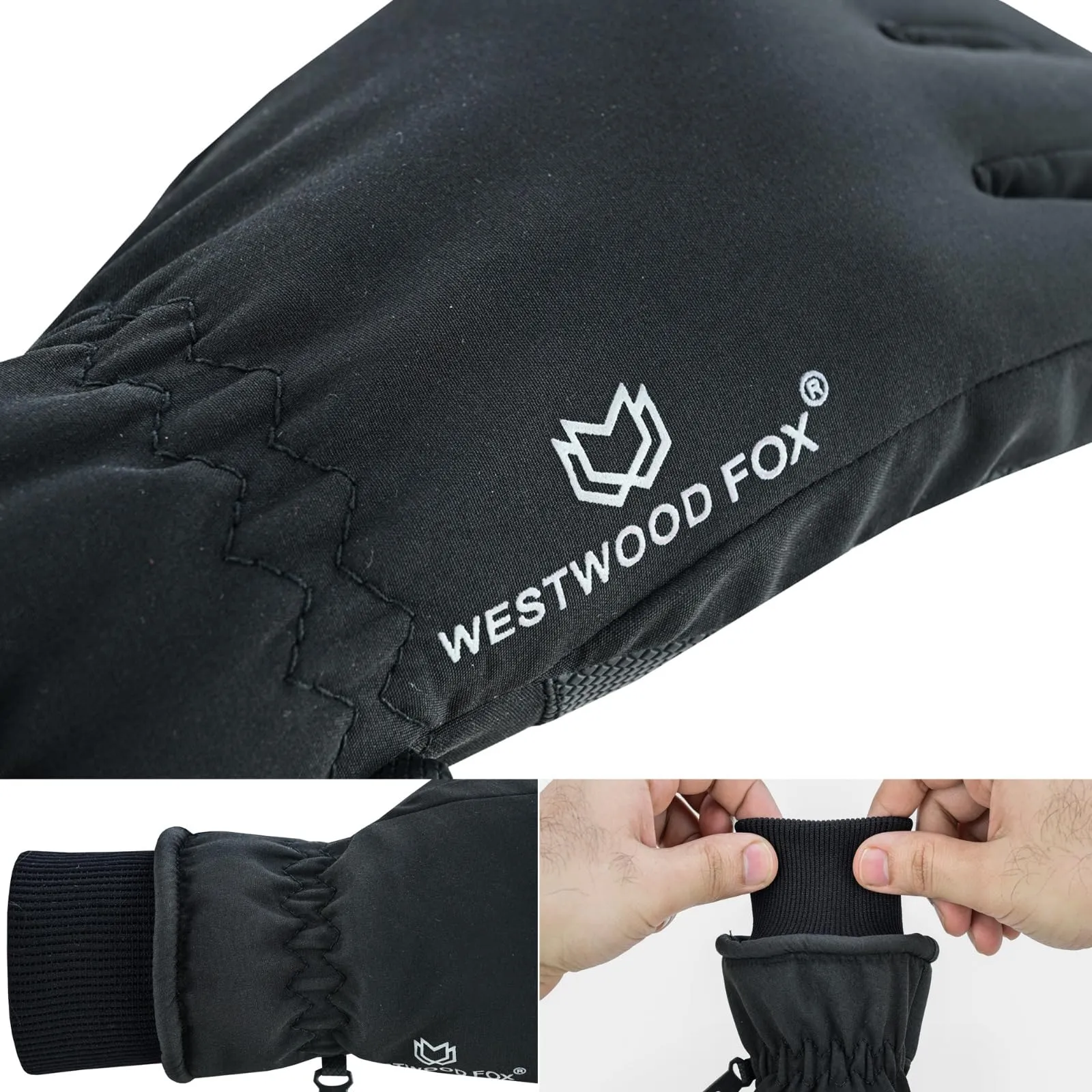 WESTWOOD FOX Guanti Invernali Impermeabili per Uomo e Donna, Touchscreen e Antiscivolo per Sci, Ciclismo, Snowboard ed Escursionismo - immagine 4