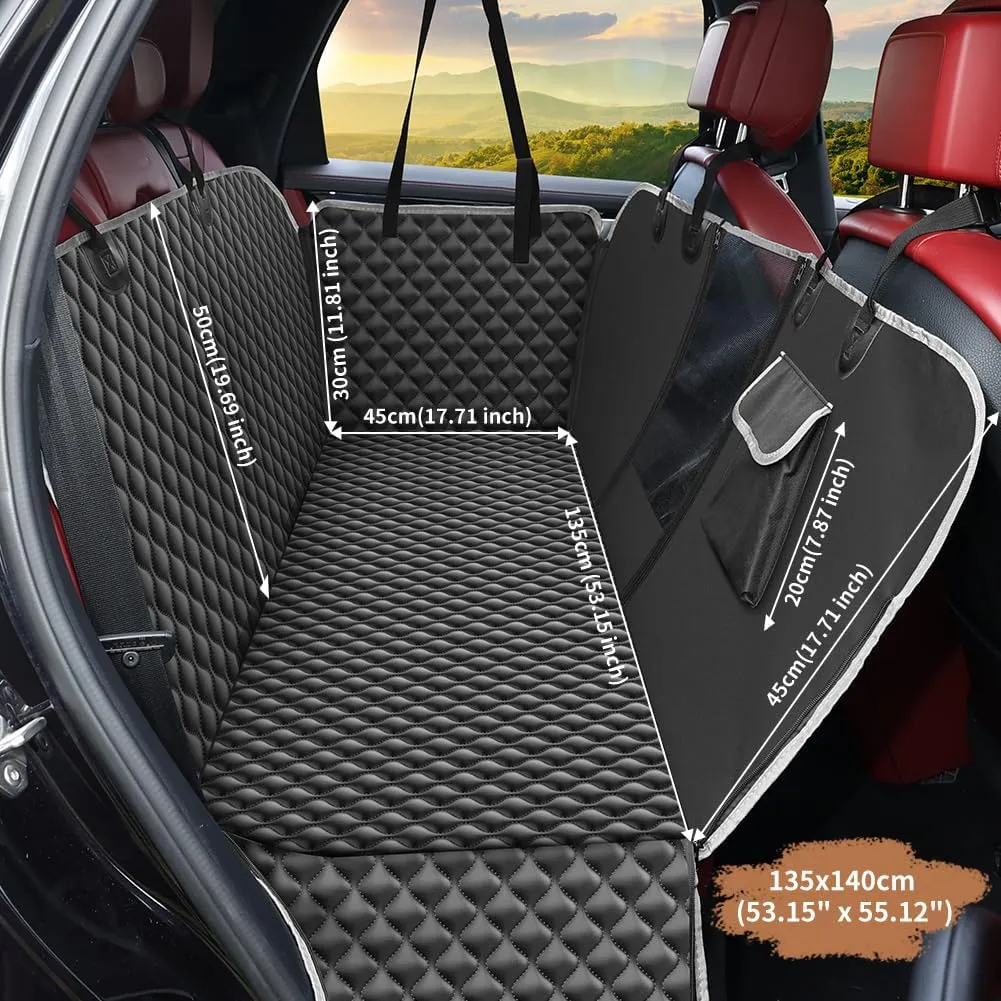KYG Coprisedile Posteriore per Cani Impermeabile Antiscivolo con Finestre a Maglie per Auto e SUV, 135x140cm - immagine 3