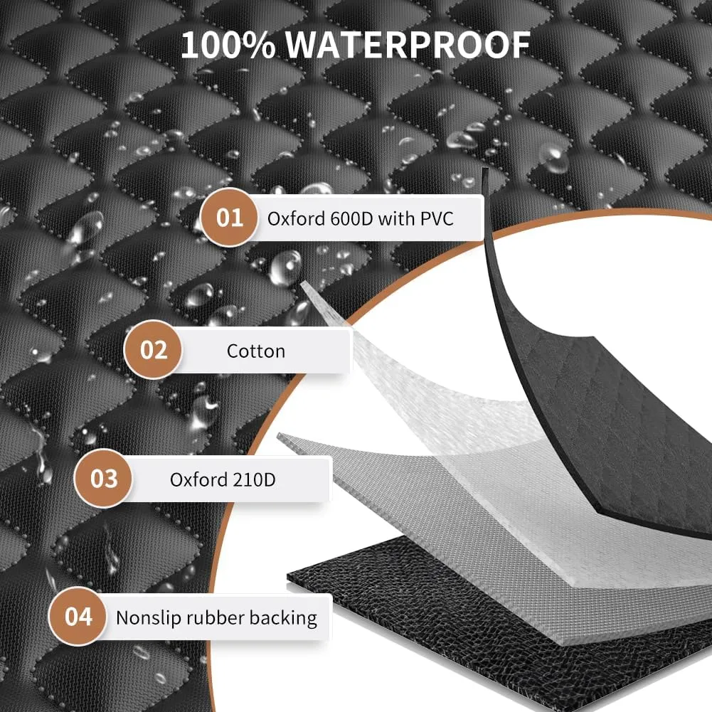 KYG Coprisedile Posteriore per Cani Impermeabile Antiscivolo con Finestre a Maglie per Auto e SUV, 135x140cm - immagine 5