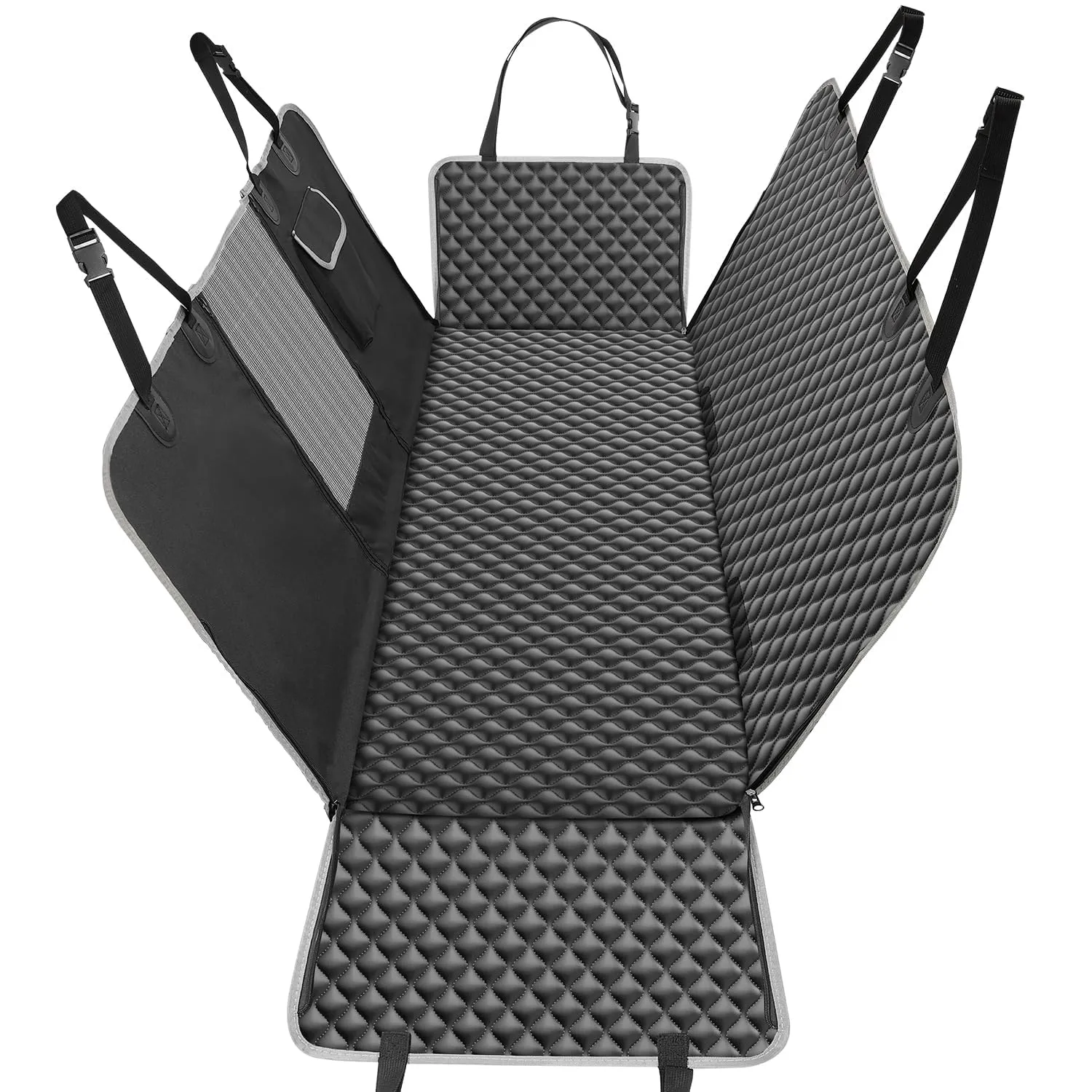 KYG Coprisedile Posteriore per Cani Impermeabile Antiscivolo con Finestre a Maglie per Auto e SUV, 135x140cm - immagine 9